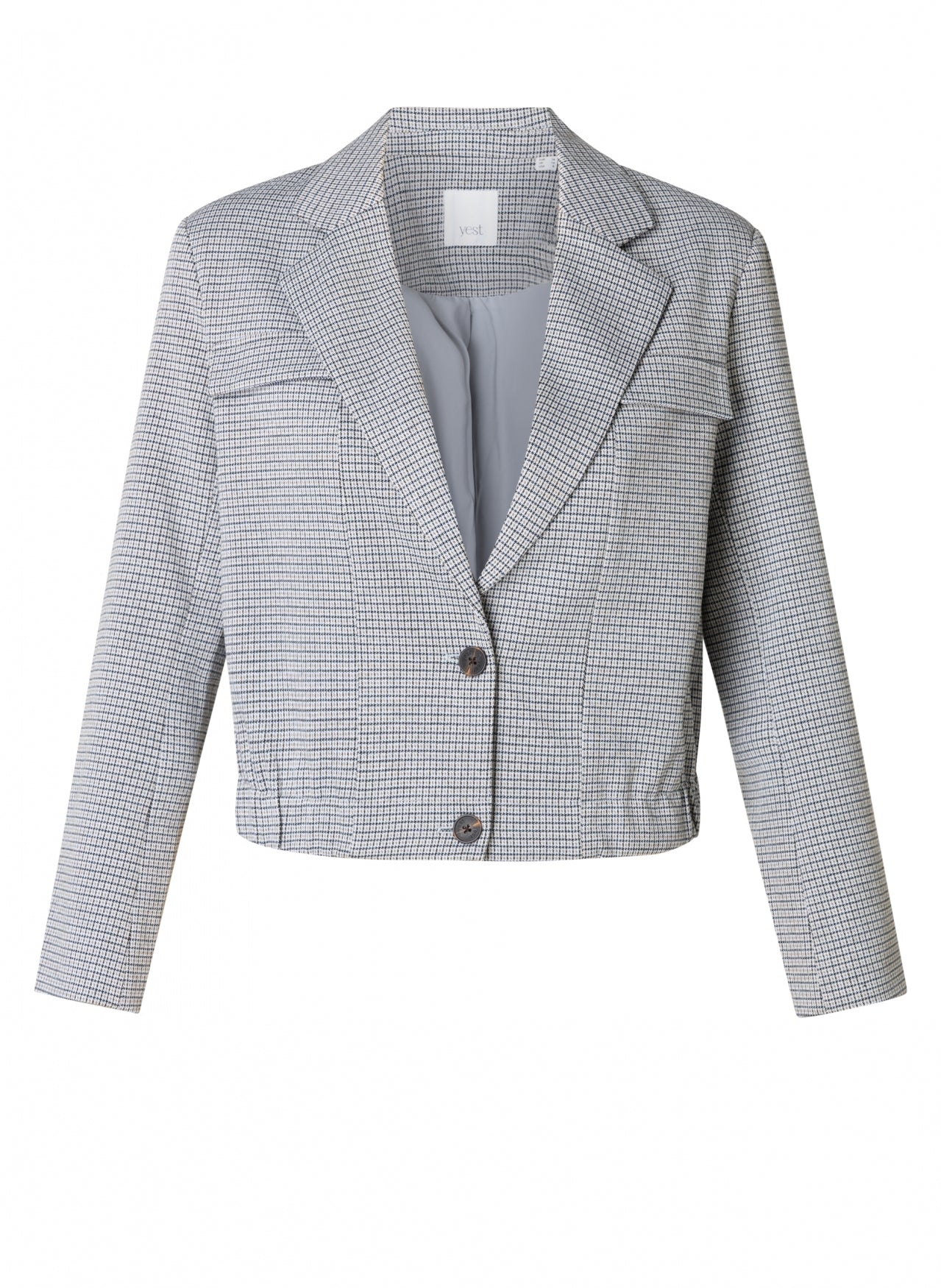 Yest Soft Grey Checked Bomber