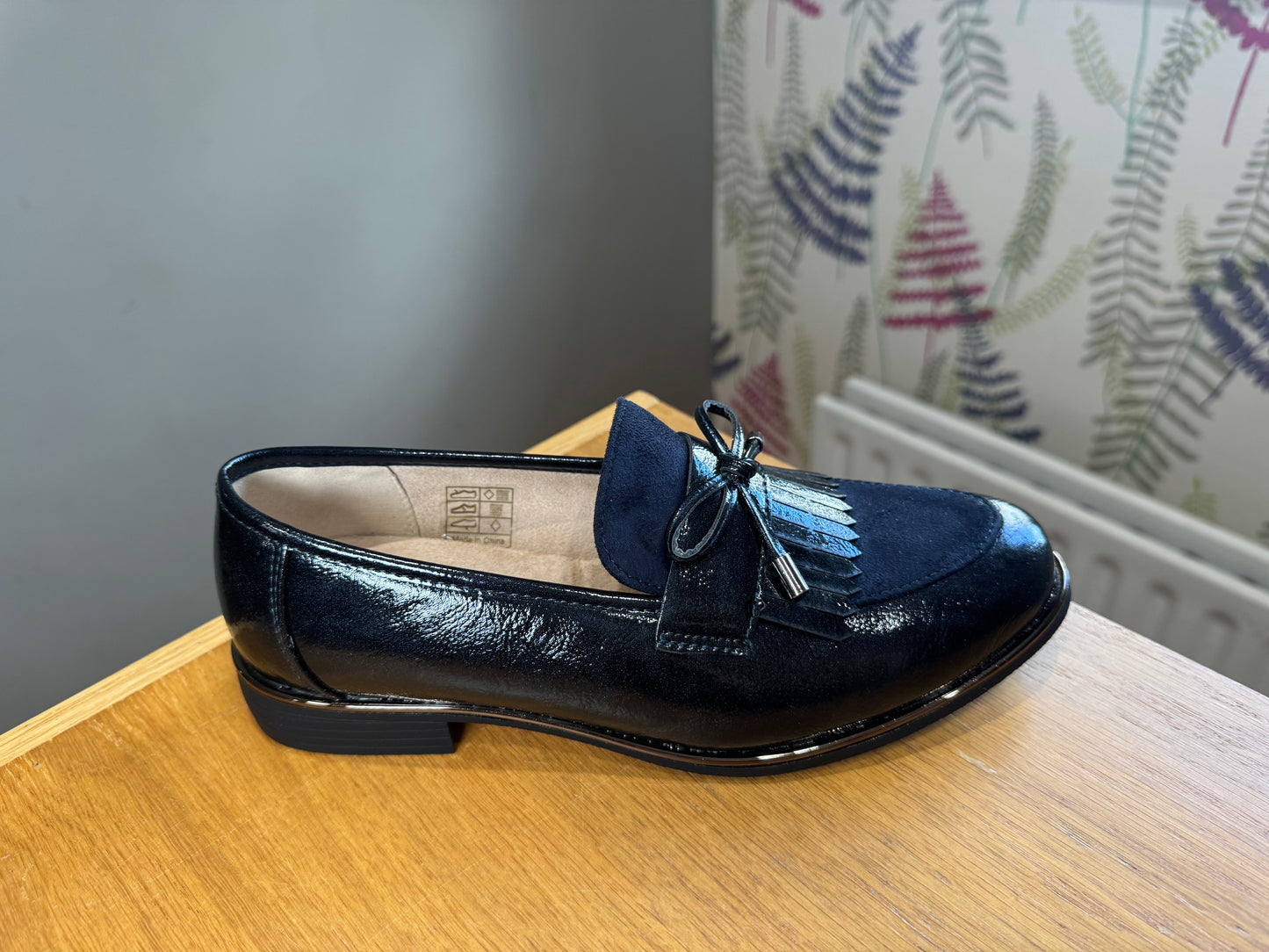 Lunar Cheska Navy Fringe Loafer