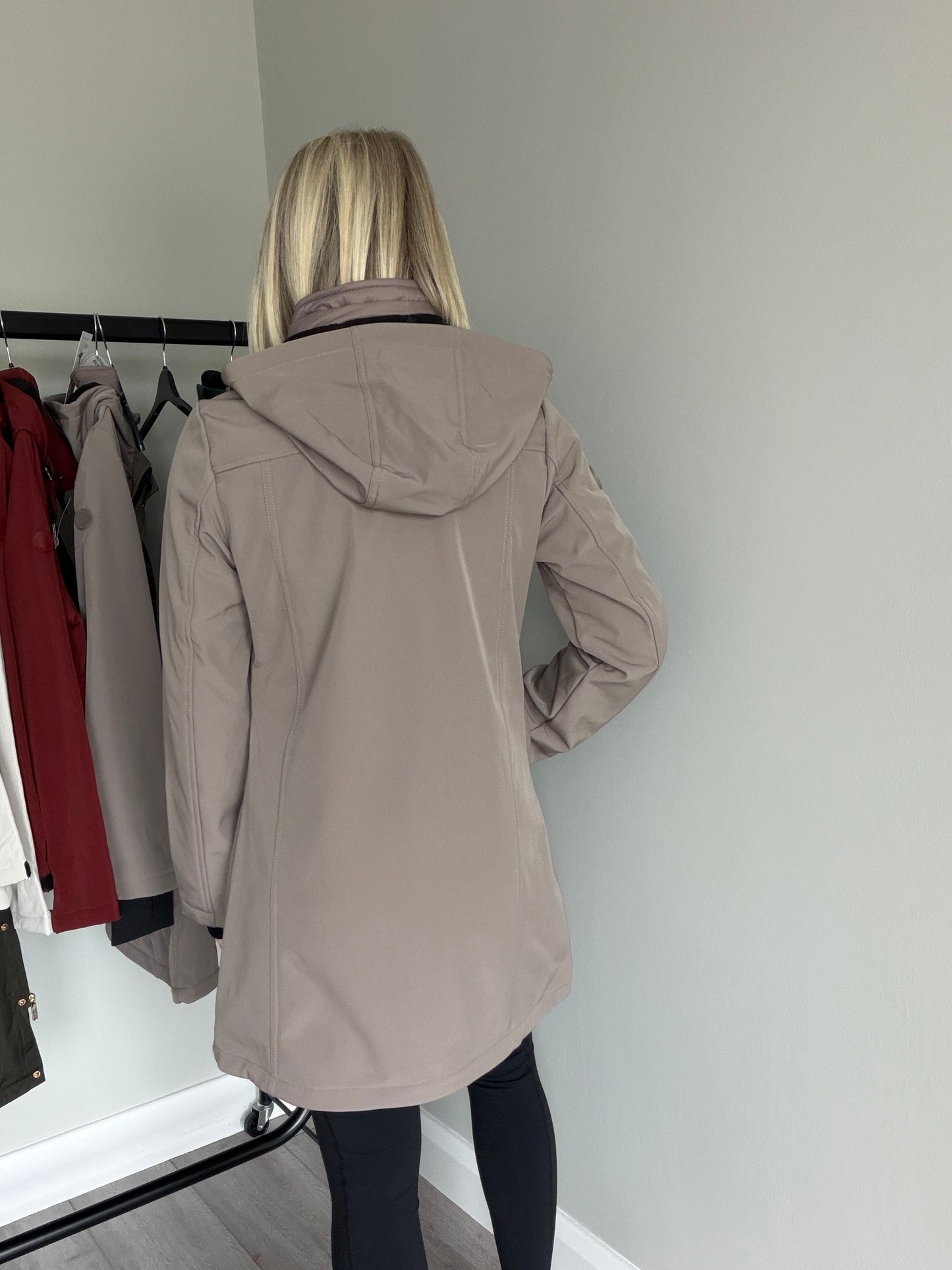 Relax & Renew Elsie Taupe Water Repellent Coat