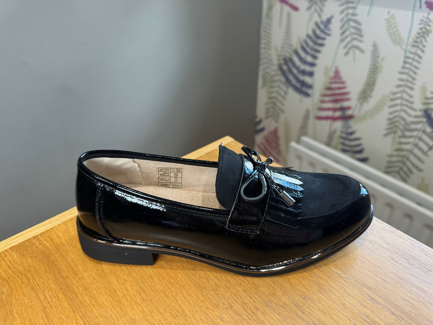 Lunar Cheska Black Fringe Loafer