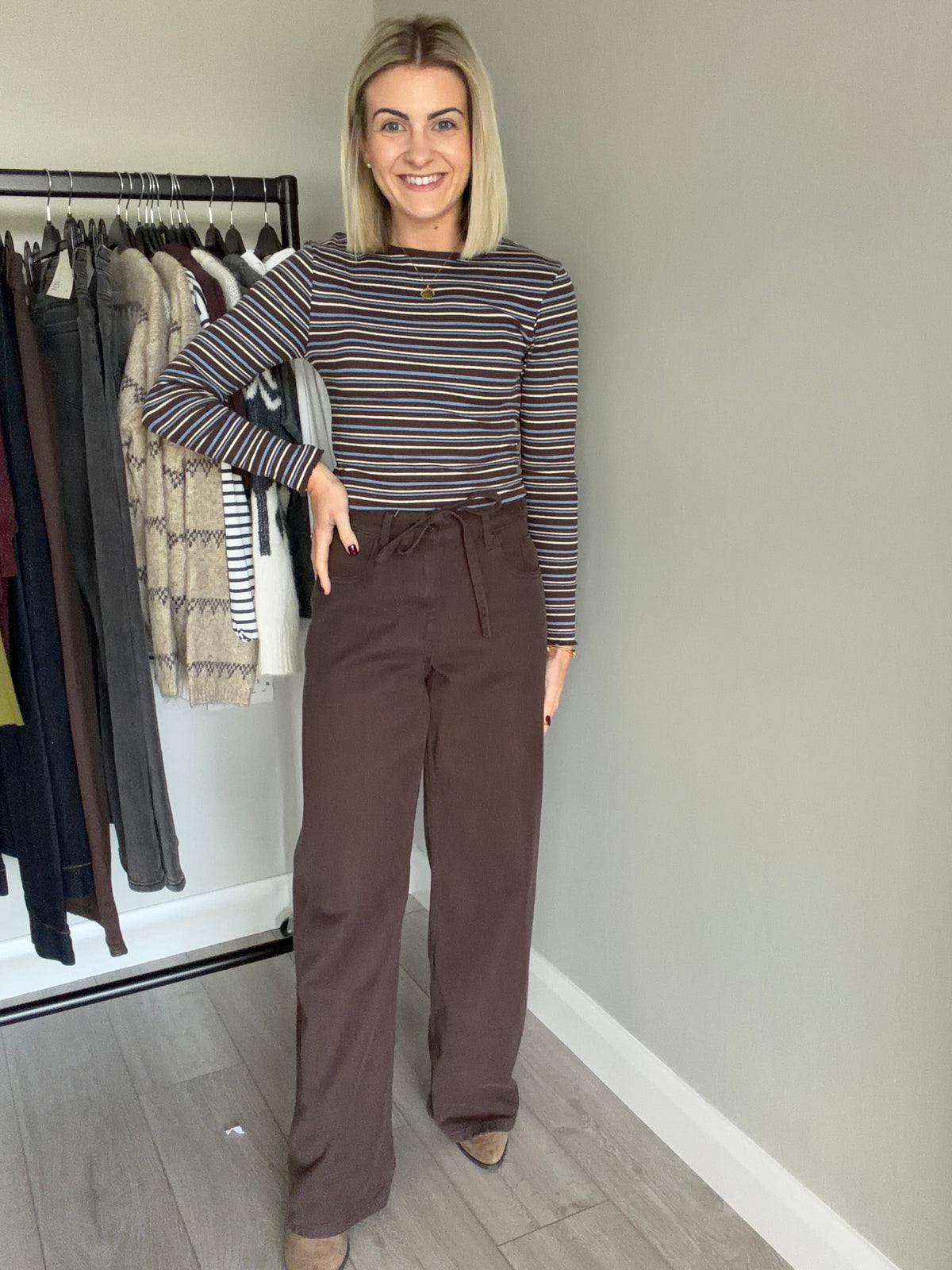 B.Young BYkamari Brown Belt Jeans