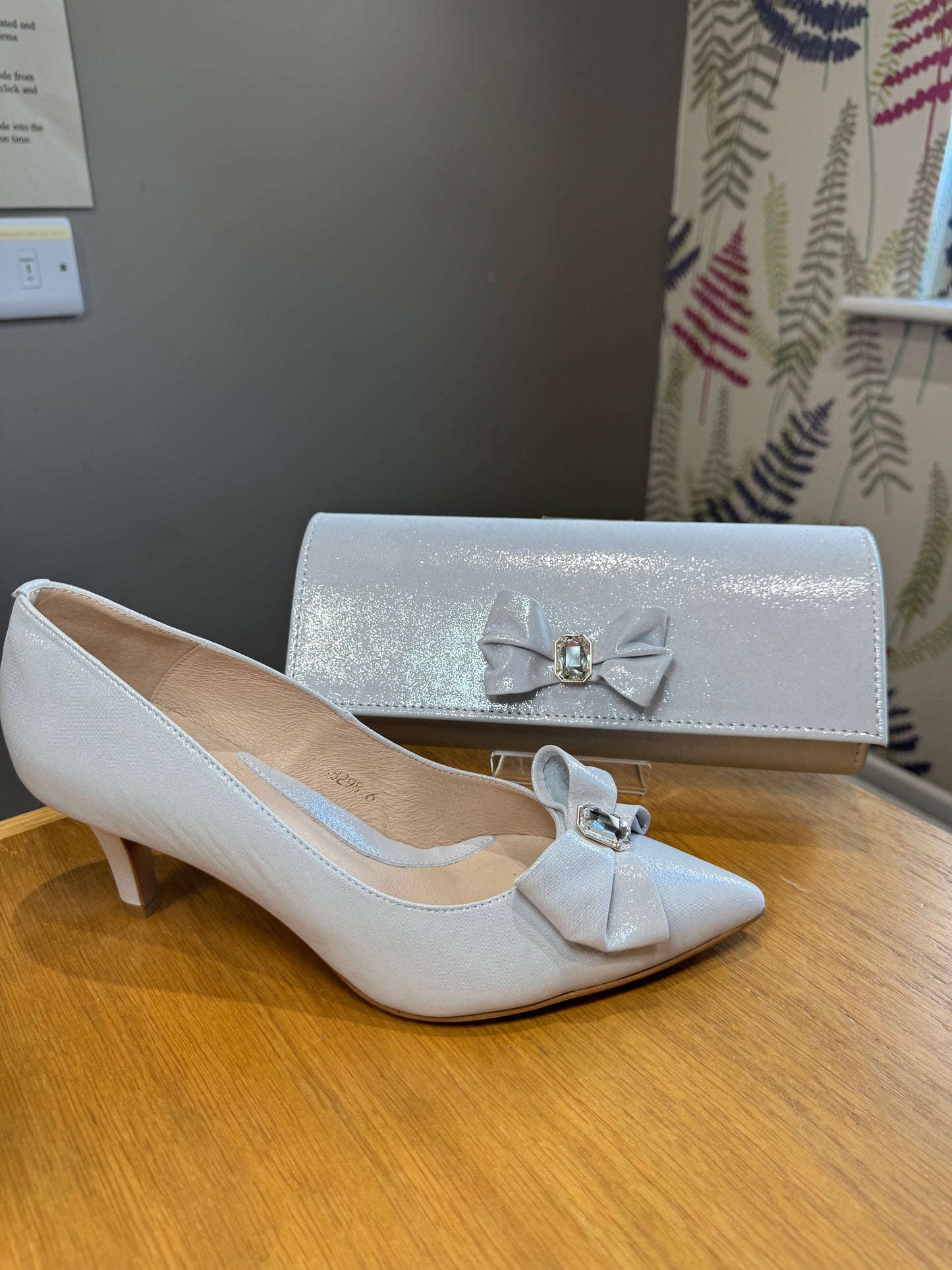 Emis Silver Shimmer Bow Bag