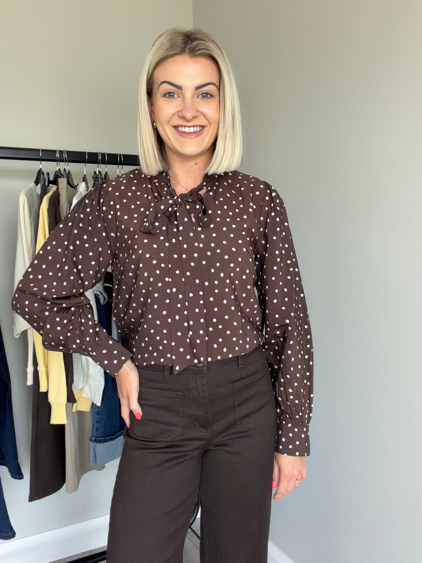 Kaffe KAdotte Coffee Bean Blouse