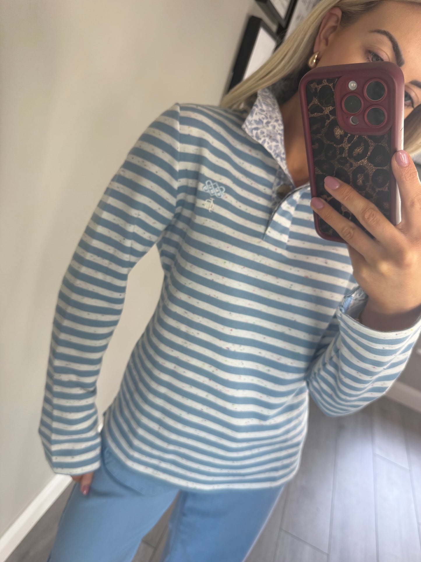 Blue/White Stripe Sweatshirt