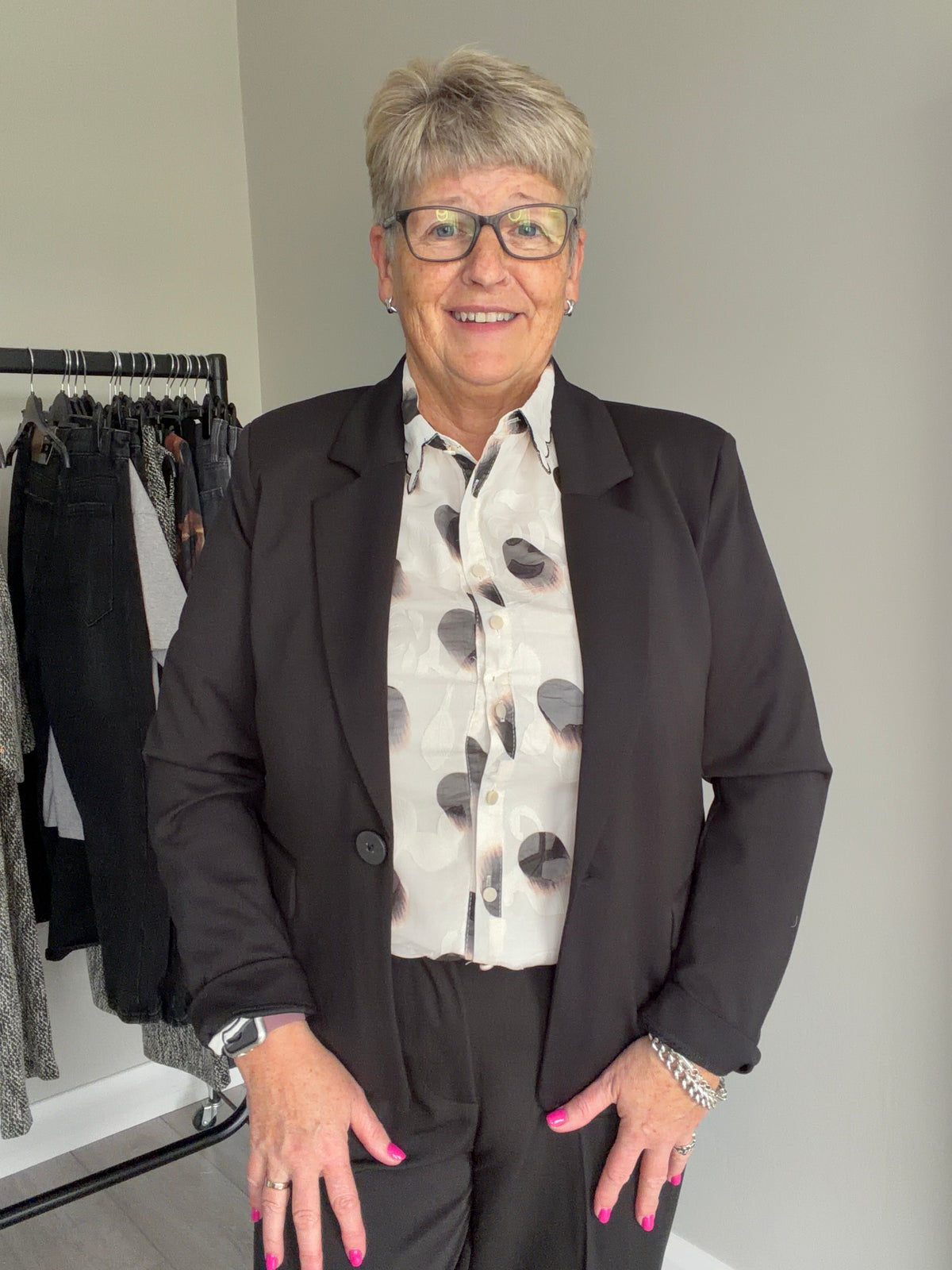 Freequent Black Jersey Blazer