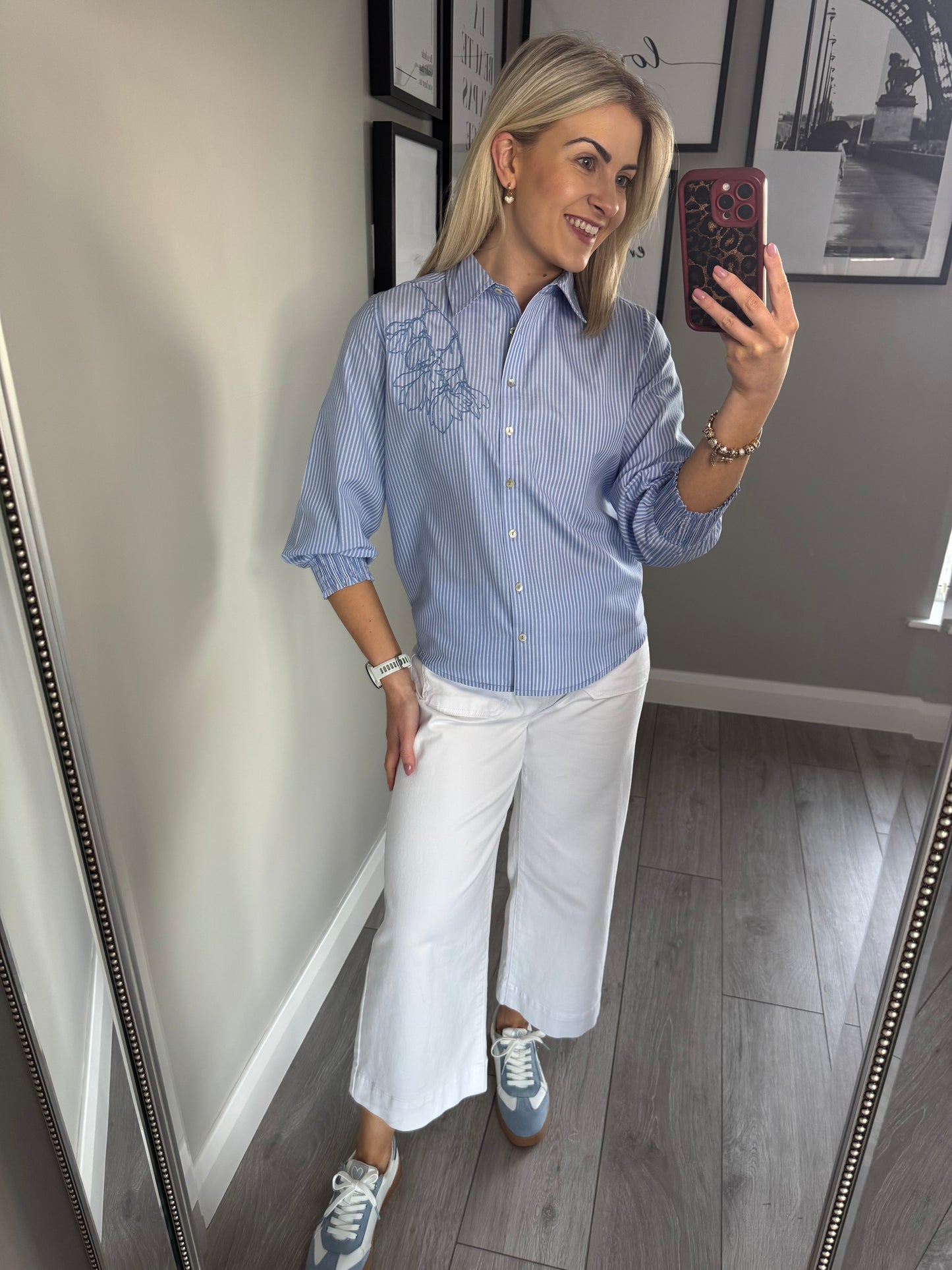 Freequent Blue/White Shirt