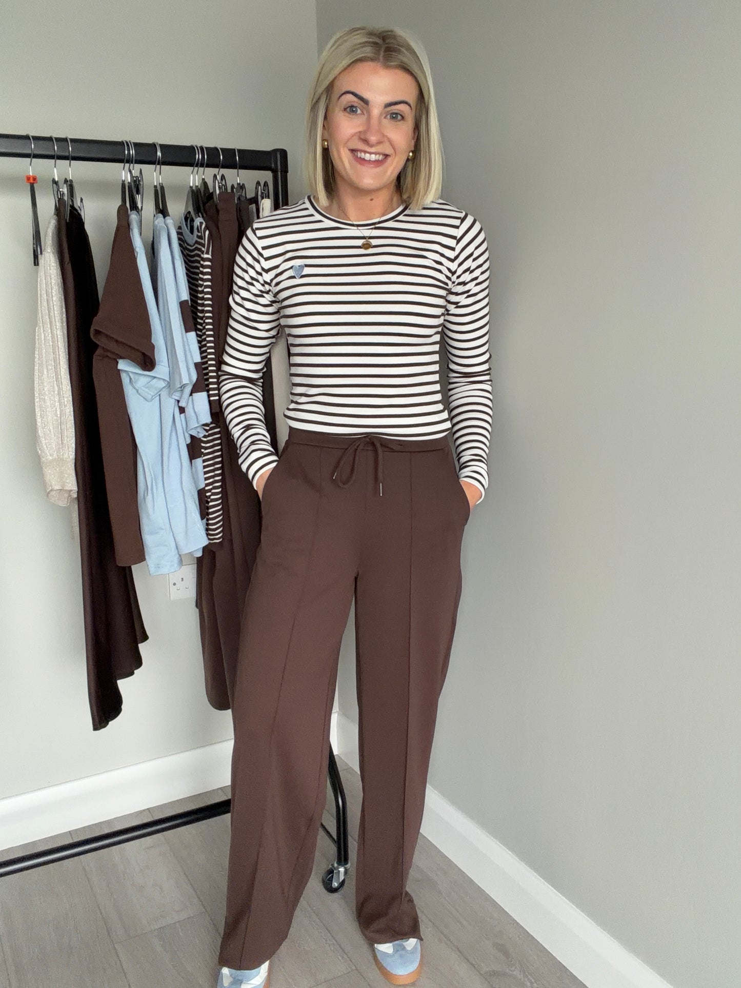 Kaffe KAjenny Coffee Bean Straight Leg Pants