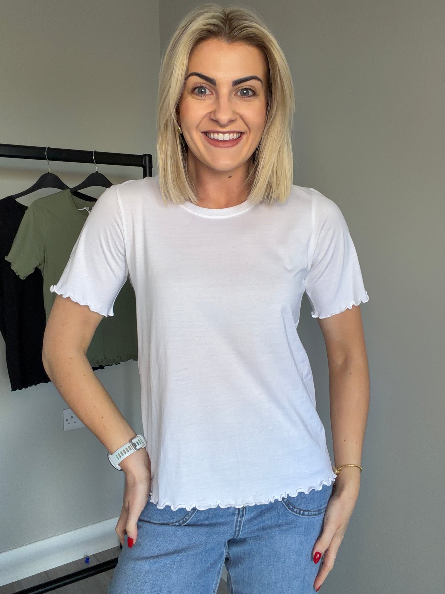 White Frill Tee