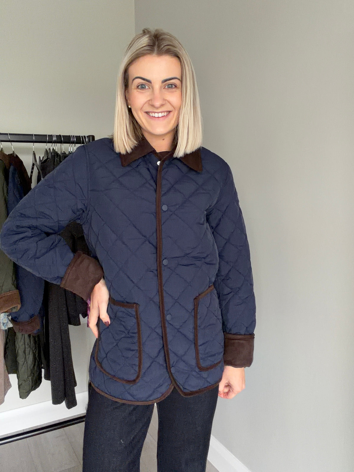 Freequent Navy/Brown Coat