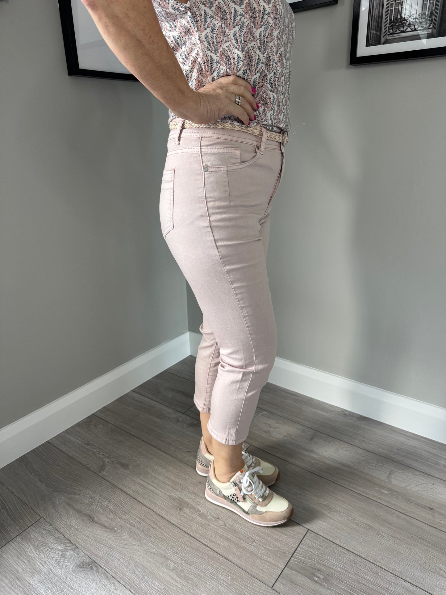 Claudia C Pink Belted Crops
