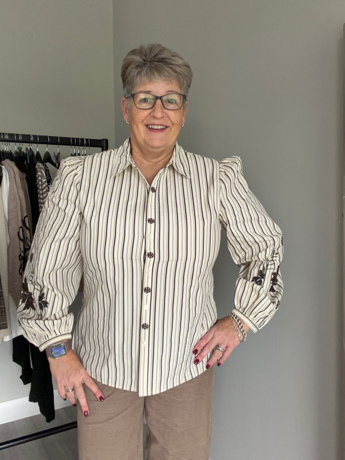 B.Young BYhippi Birch Stripe Shirt