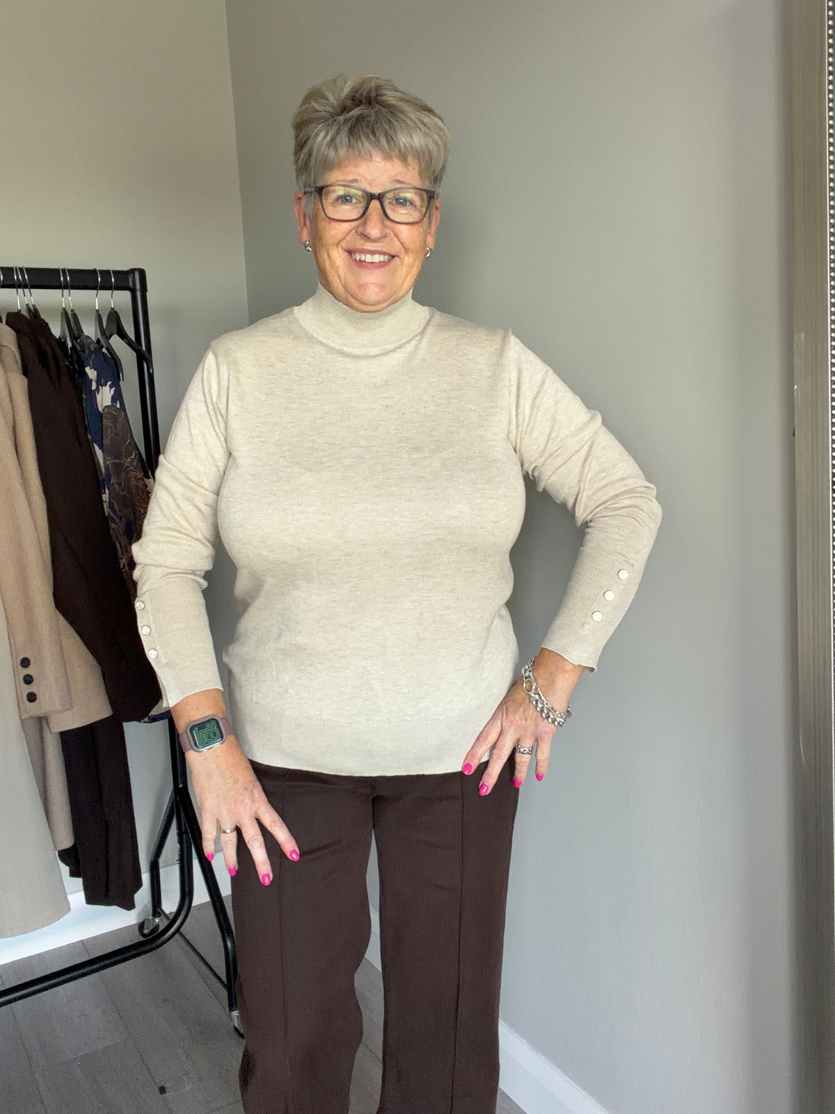 Freequent Moonbeam Turtle Diamante Pullover