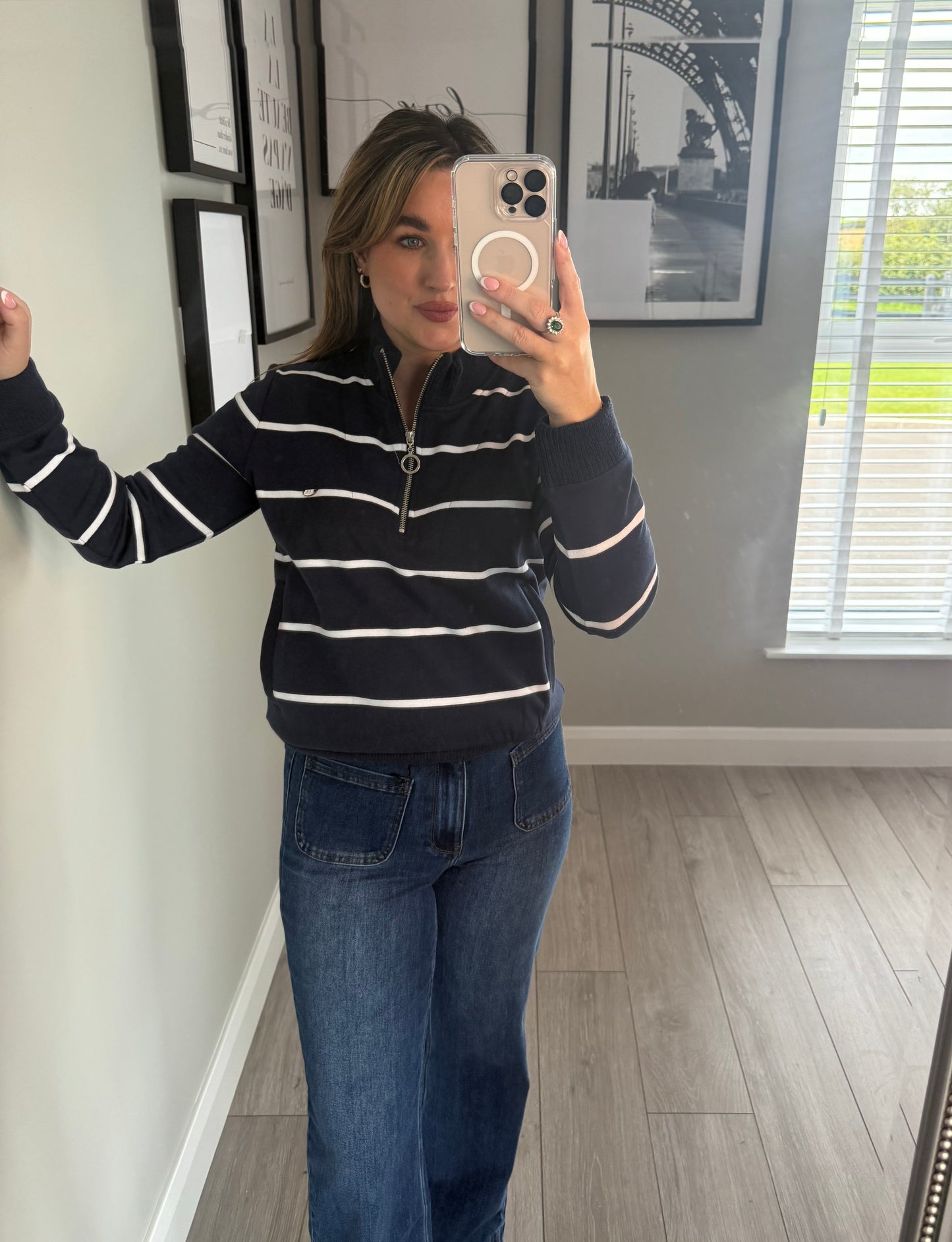 Relax & Renew Molly Navy Half Zip