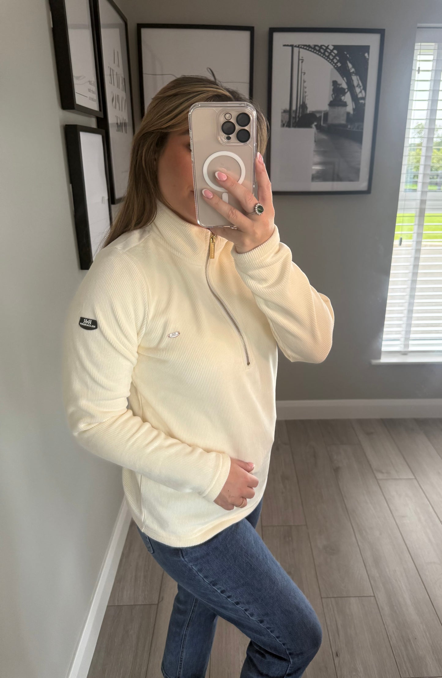 Relax & Renew Steph Cream Half Zip