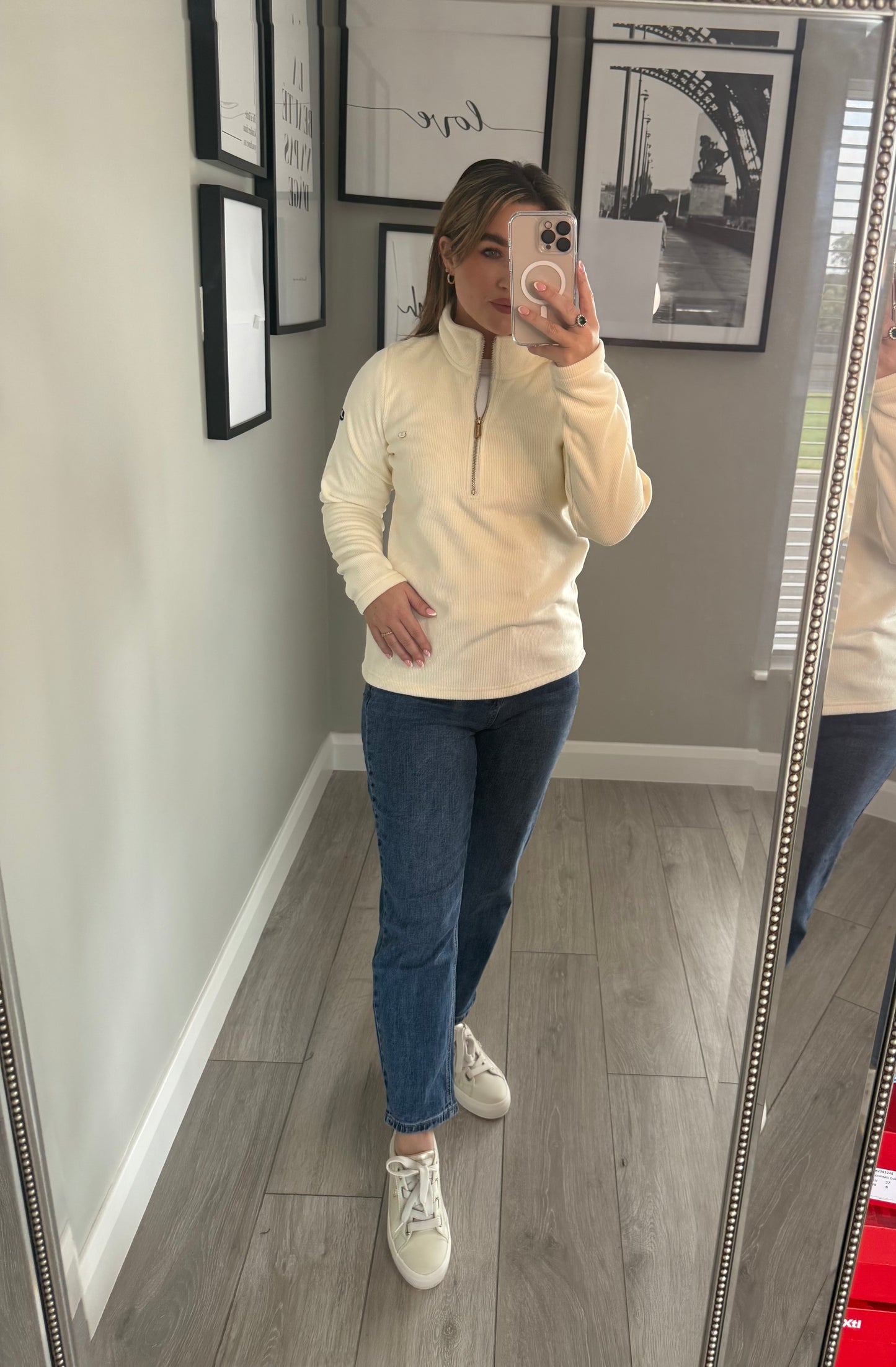 Relax & Renew Steph Cream Half Zip