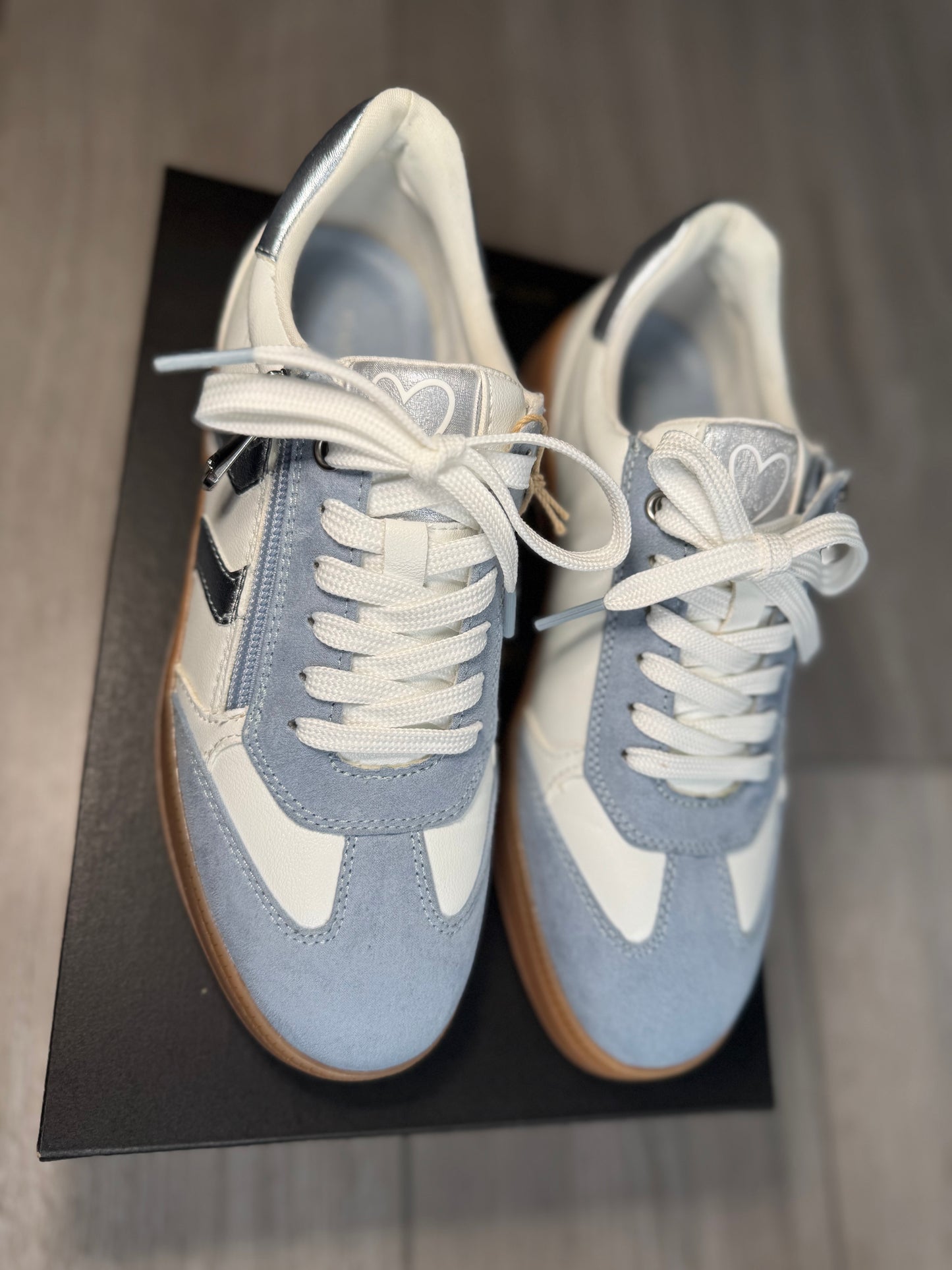 Marco Tozzi Blue Metallic Trainer