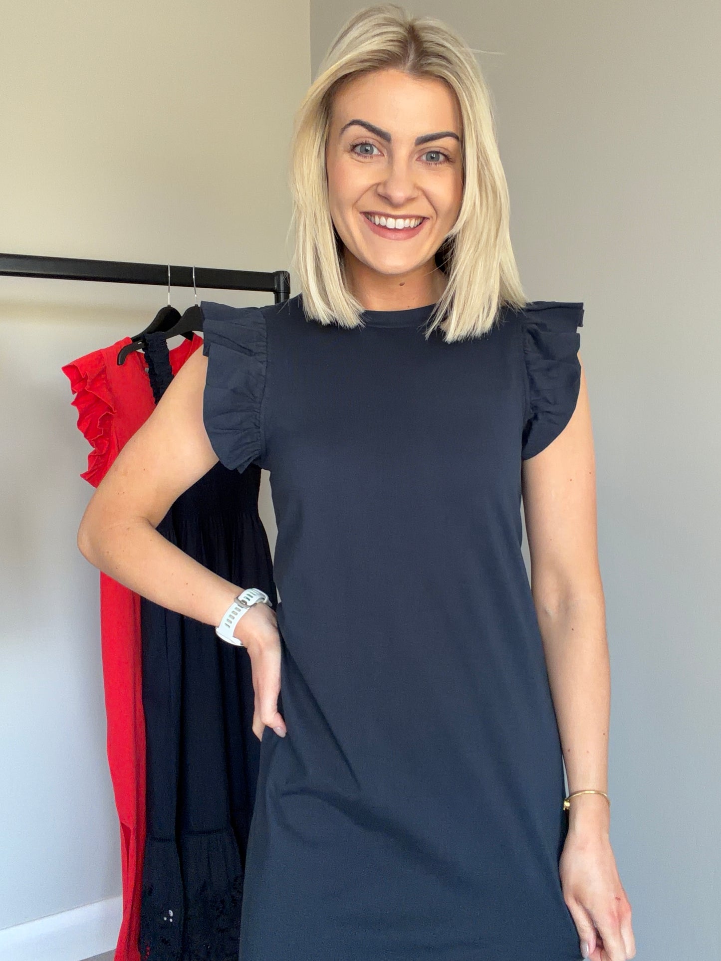 Kaffe KAceline Navy Dress
