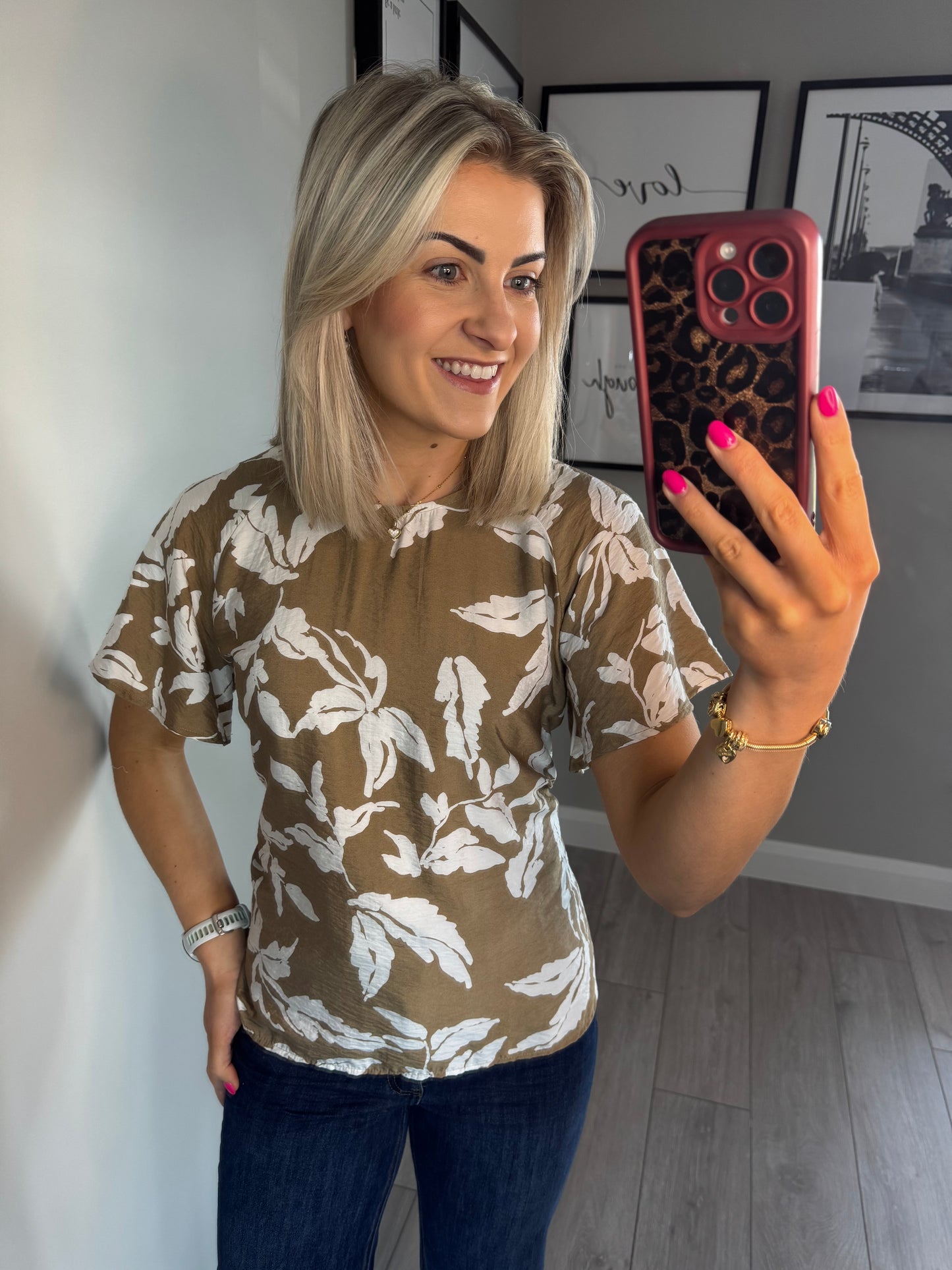 Kaffe KAmario Oak Chalk Print Blouse