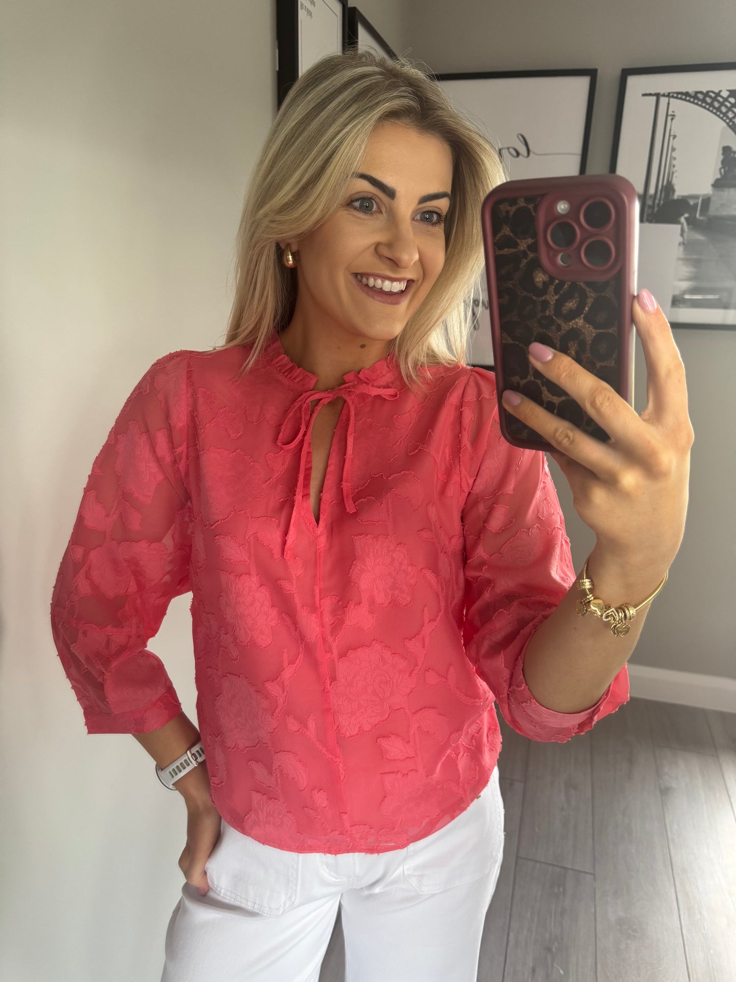 Rant & Rave Primrose Coral Top