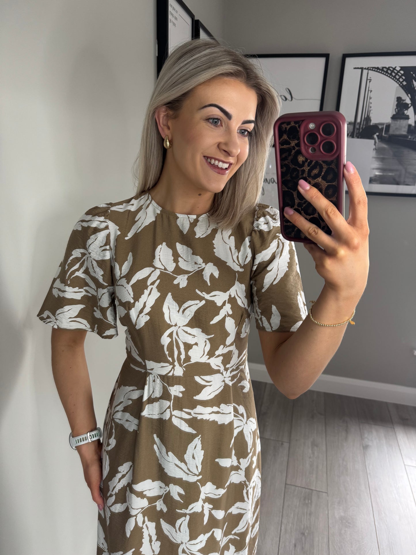 Kaffe KAmarlo Oak Chalk Print Dress