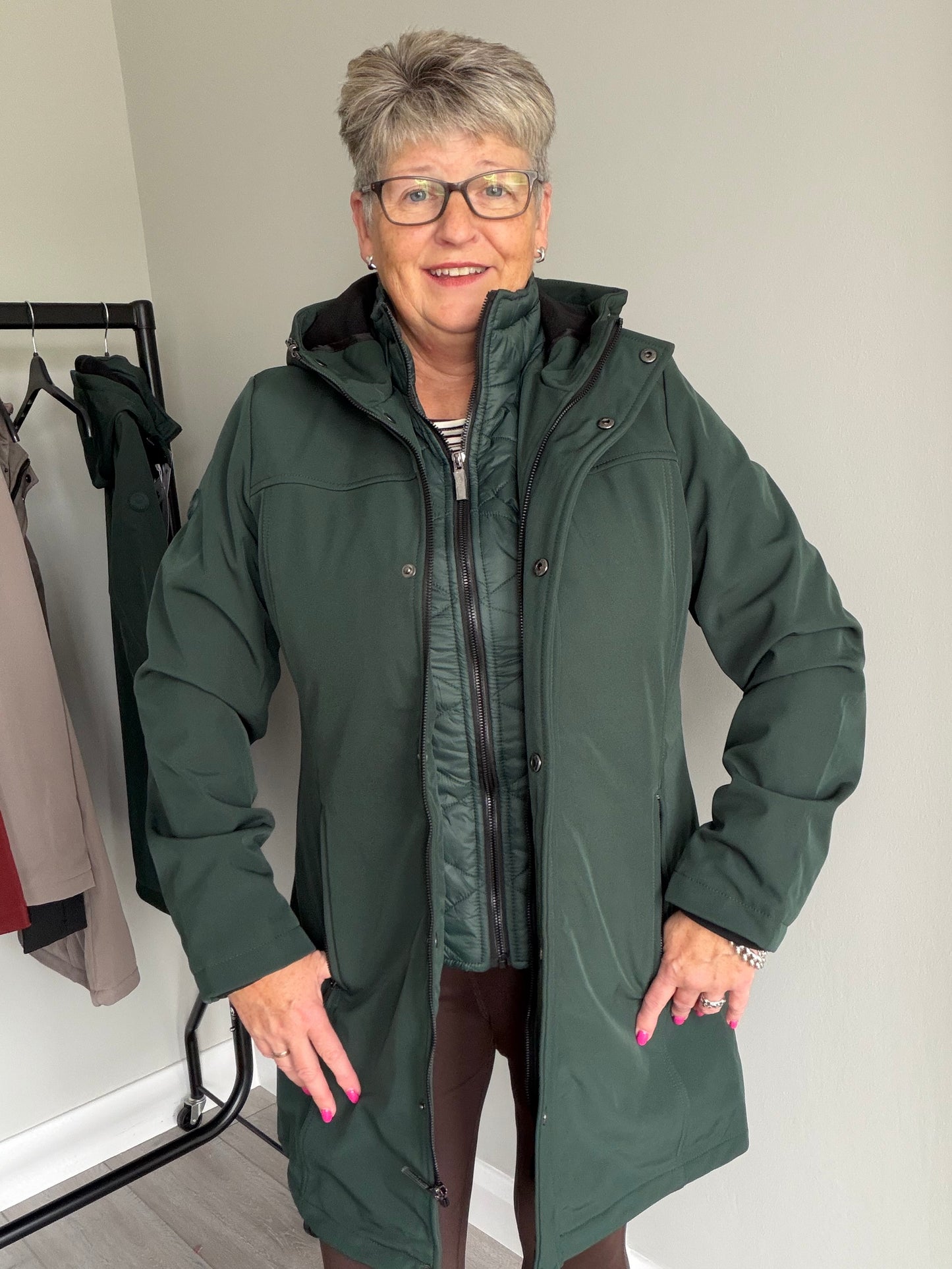 Relax & Renew Elsie Forest Water Repellent Coat