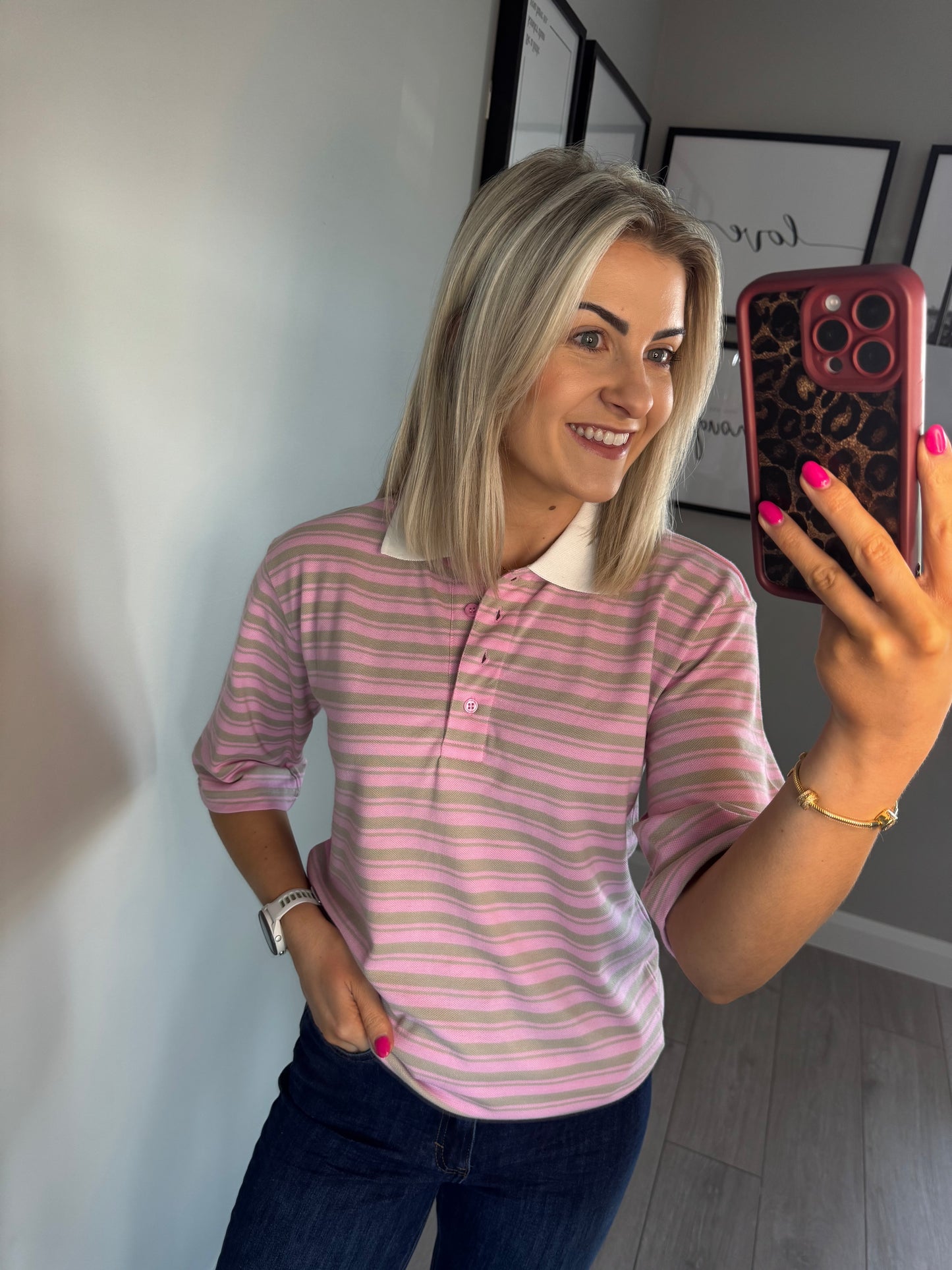 Kaffe KAmiala Pink/Feather Polo