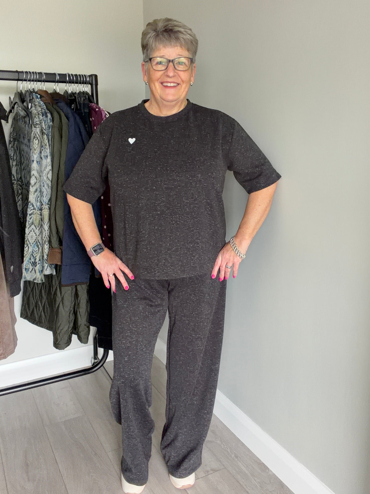 Kaffe KAleslie Grey Melange T-Shirt