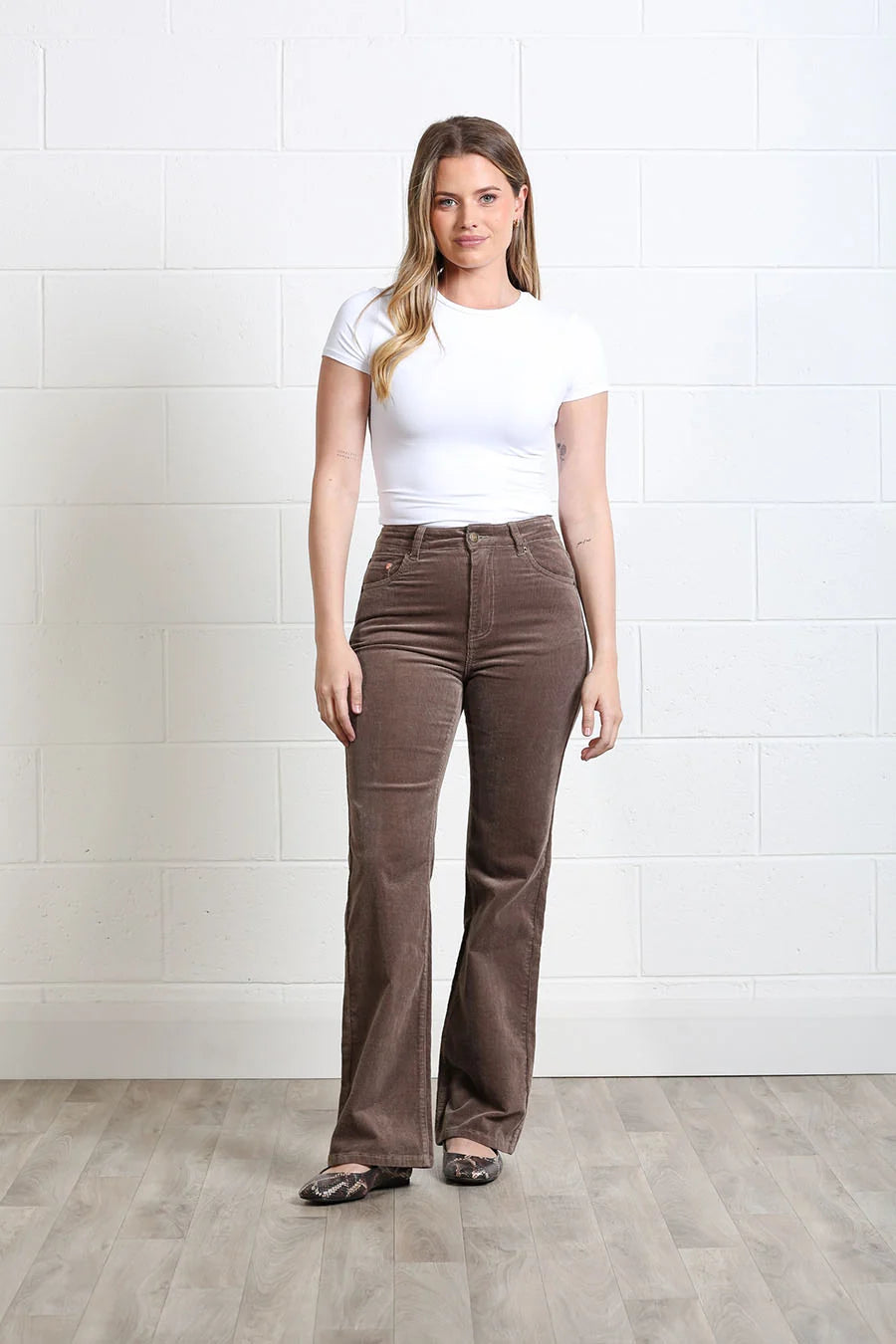 Rant & Rave Emily Taupe Wide Leg Cord