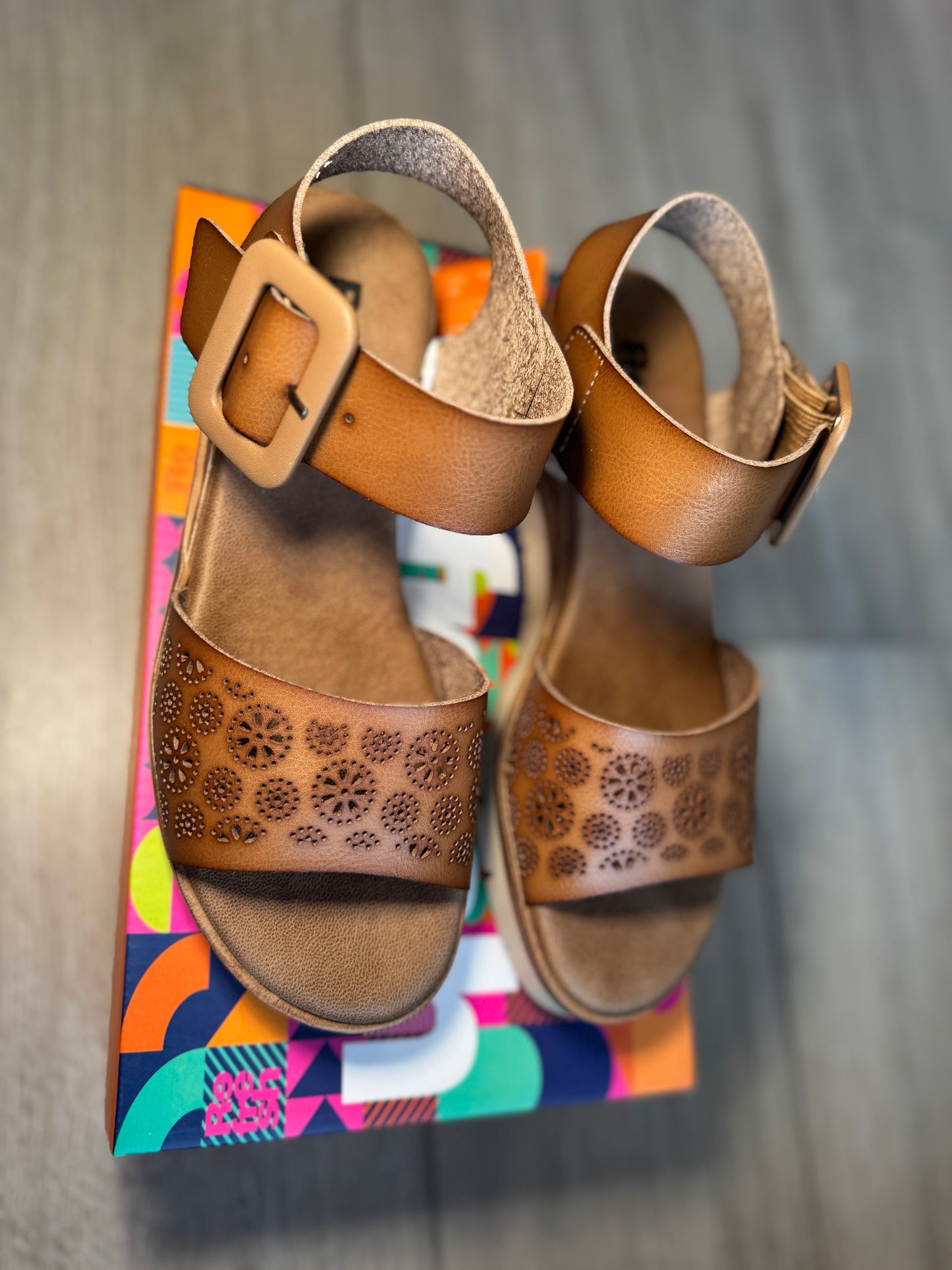 Refresh Taupe Wedge Sandal