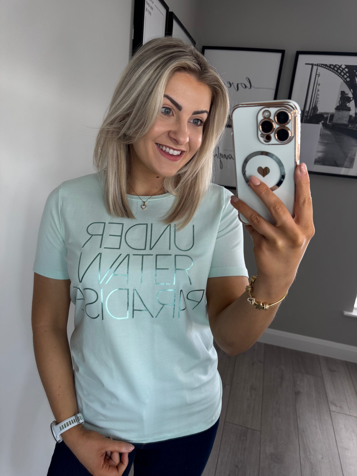 Yest Mint Metallic Tee