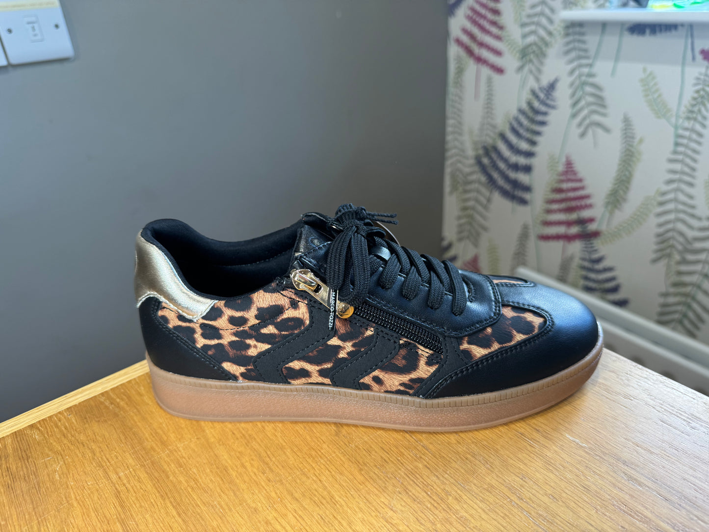 Marco Tozzi Black/Leopard Trainer