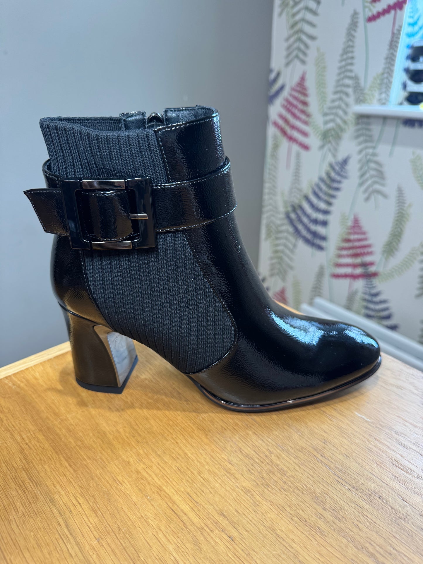 Lunar Trudy Black Patent Boot