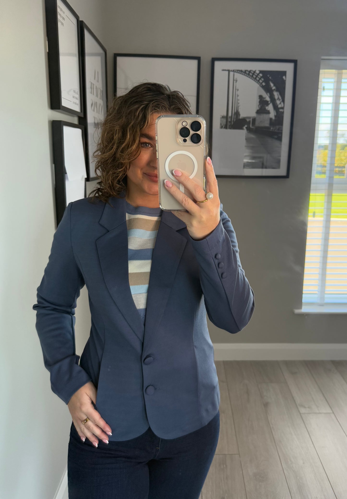 Freequent Denim Blue Blazer