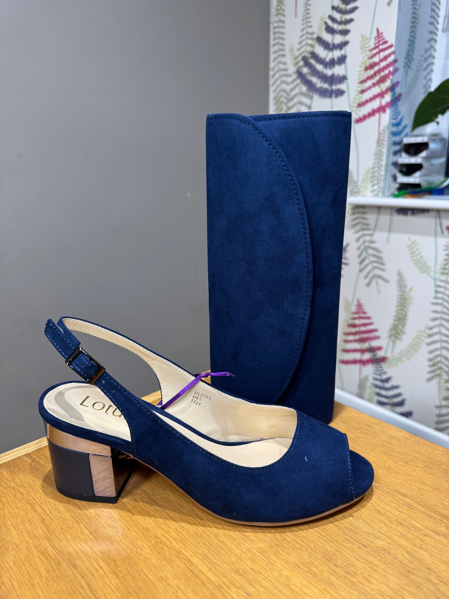 Lotus Claire Navy Clutch Bag