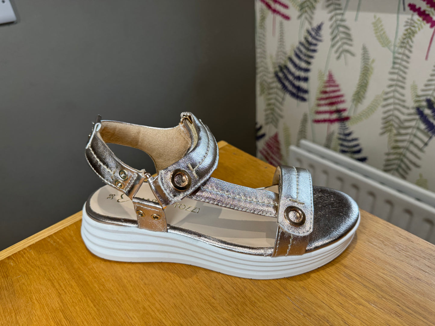 Marco Tozzi Platinum Platform Sandal