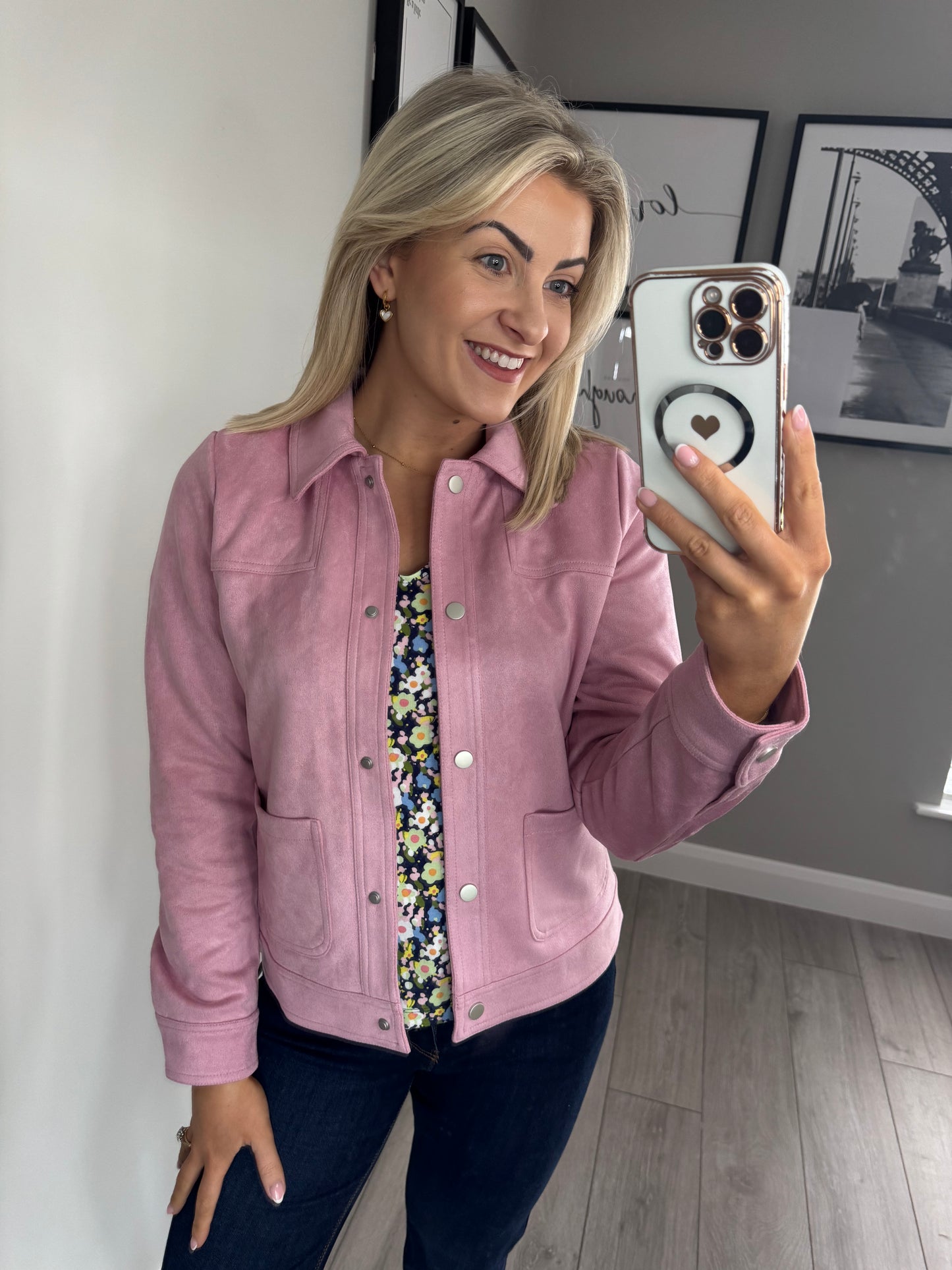 Mudflower Pink Suedette Jacket