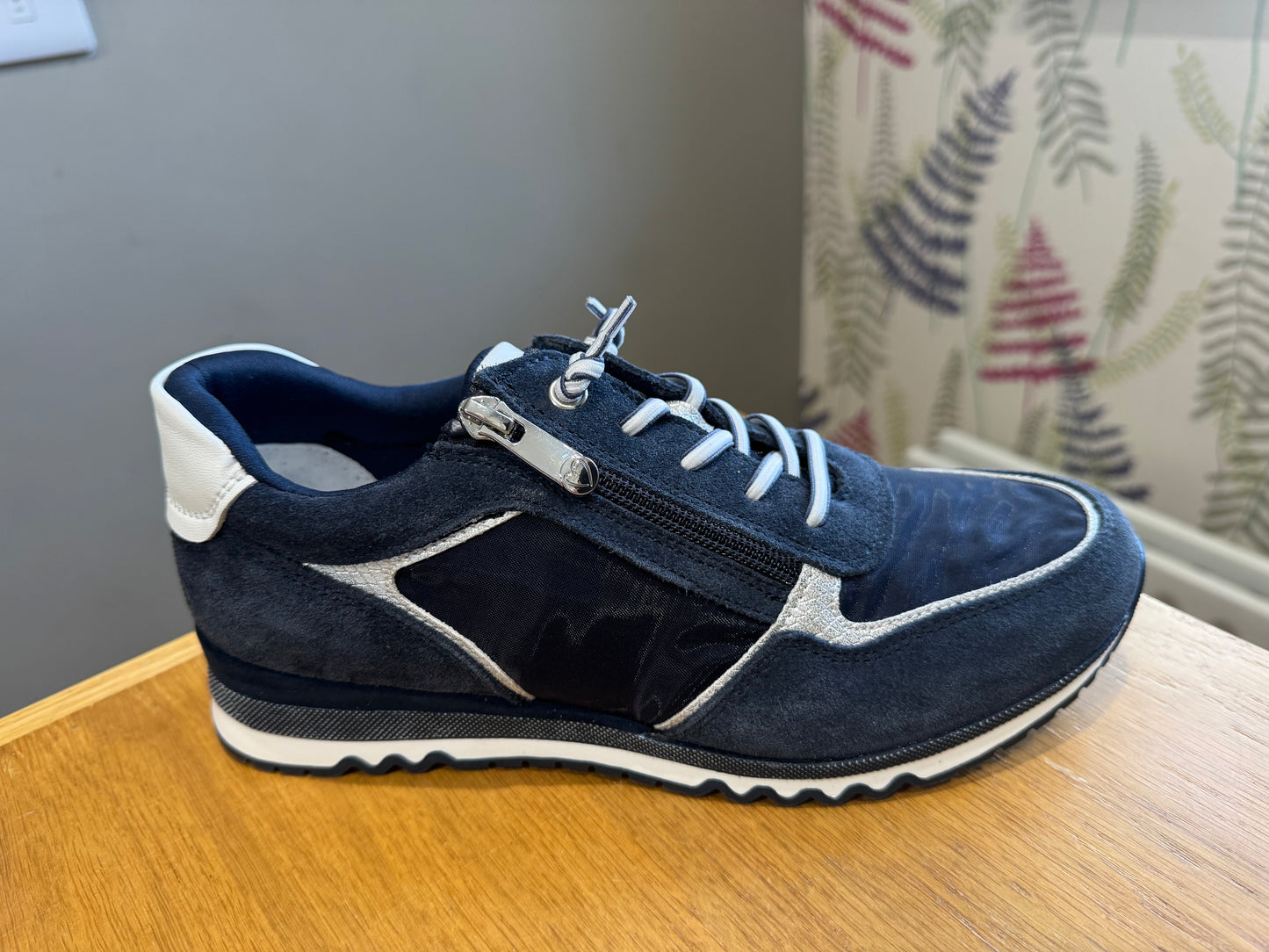 Marco Tozzi Navy Mesh Zip Trainer