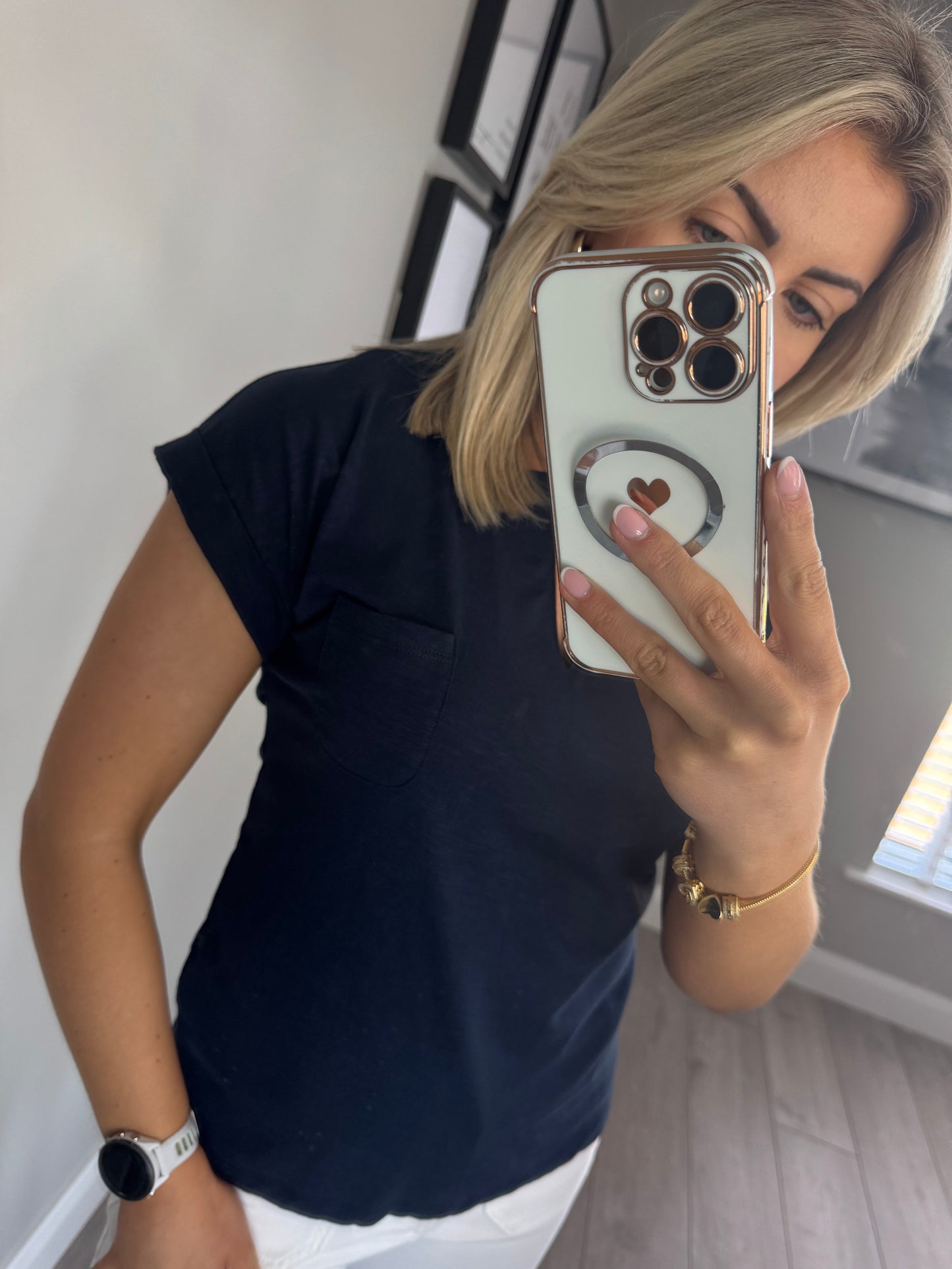 Freequent Navy Pocket T-Shirt