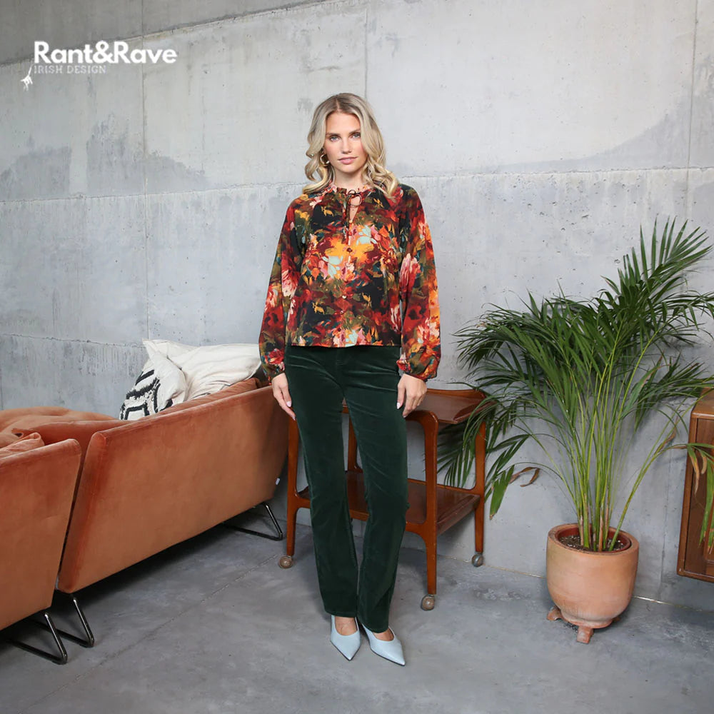 Rant & Rave Odessa Forest Green Bootcut Cord