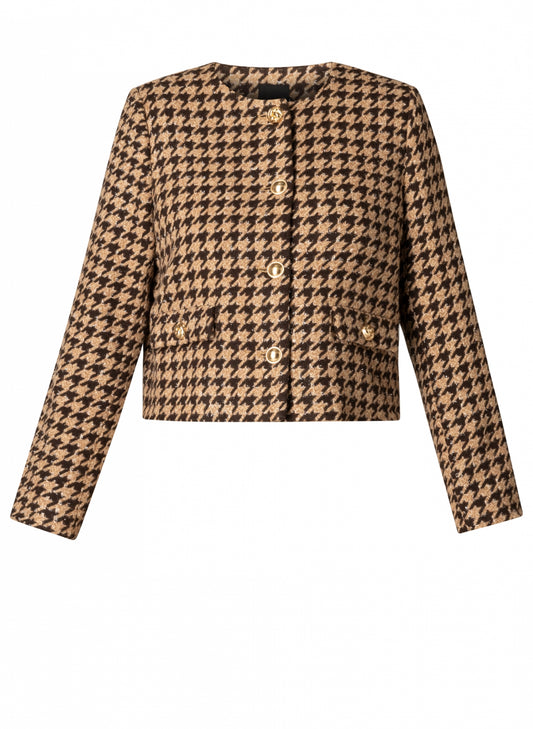 Yest Cashew/Brown Checked Jacket