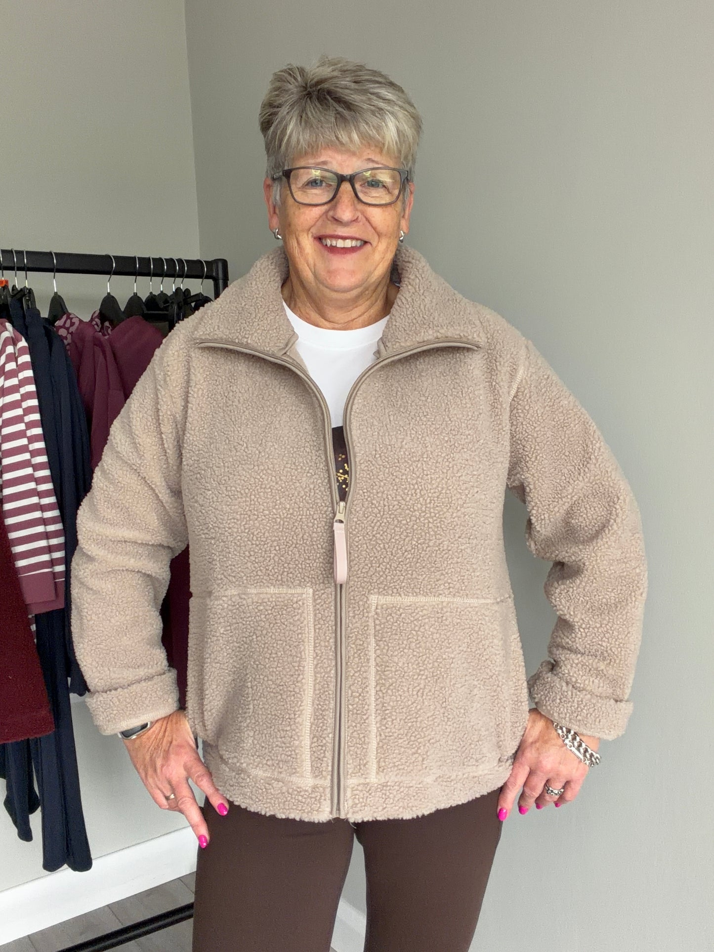 Taupe Zip Fleece