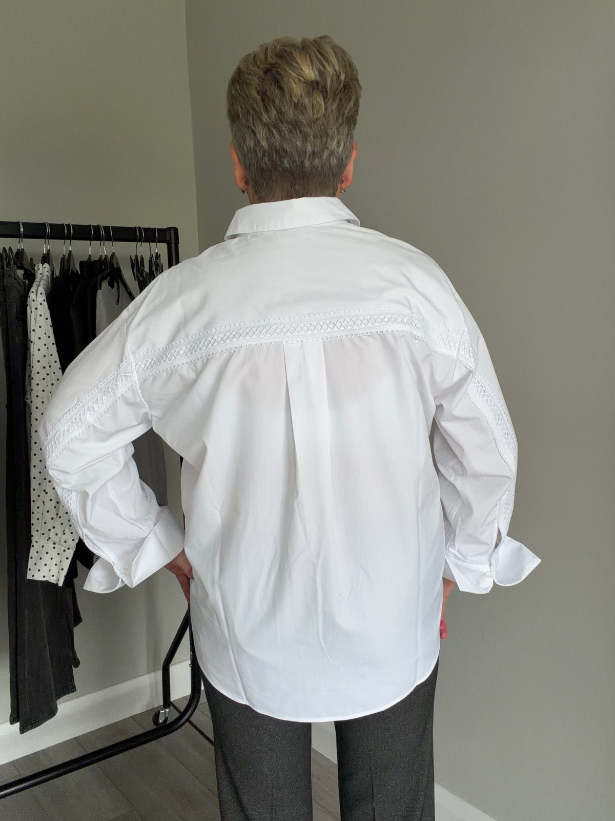 Kaffe KAkiki Optical White Lace Shirt