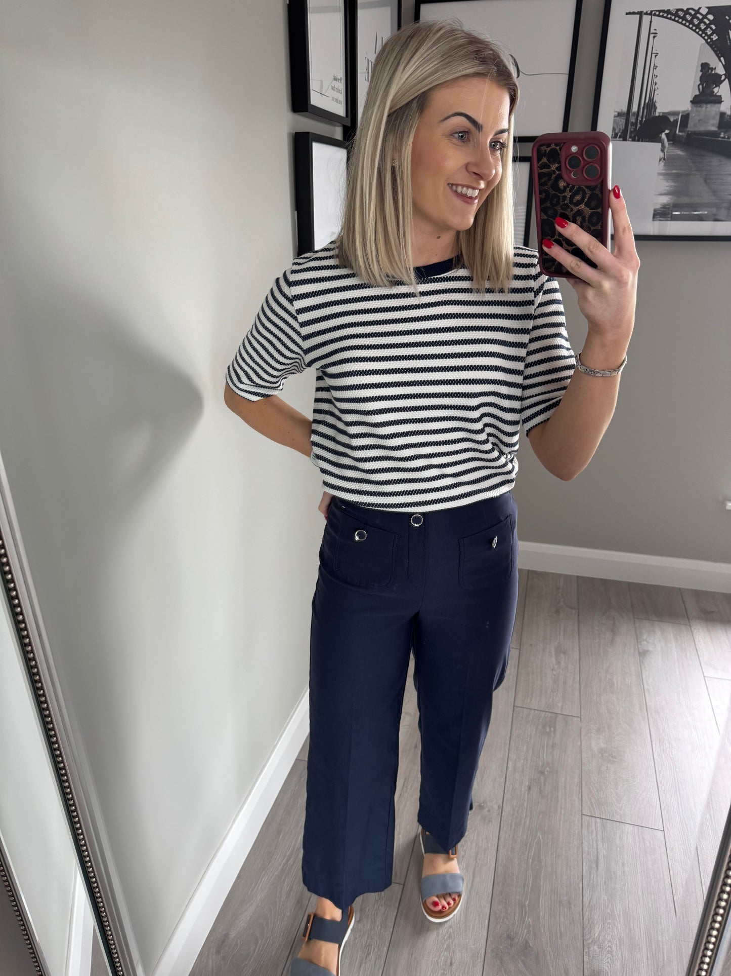 Pinns Navy Wide Leg Culotte