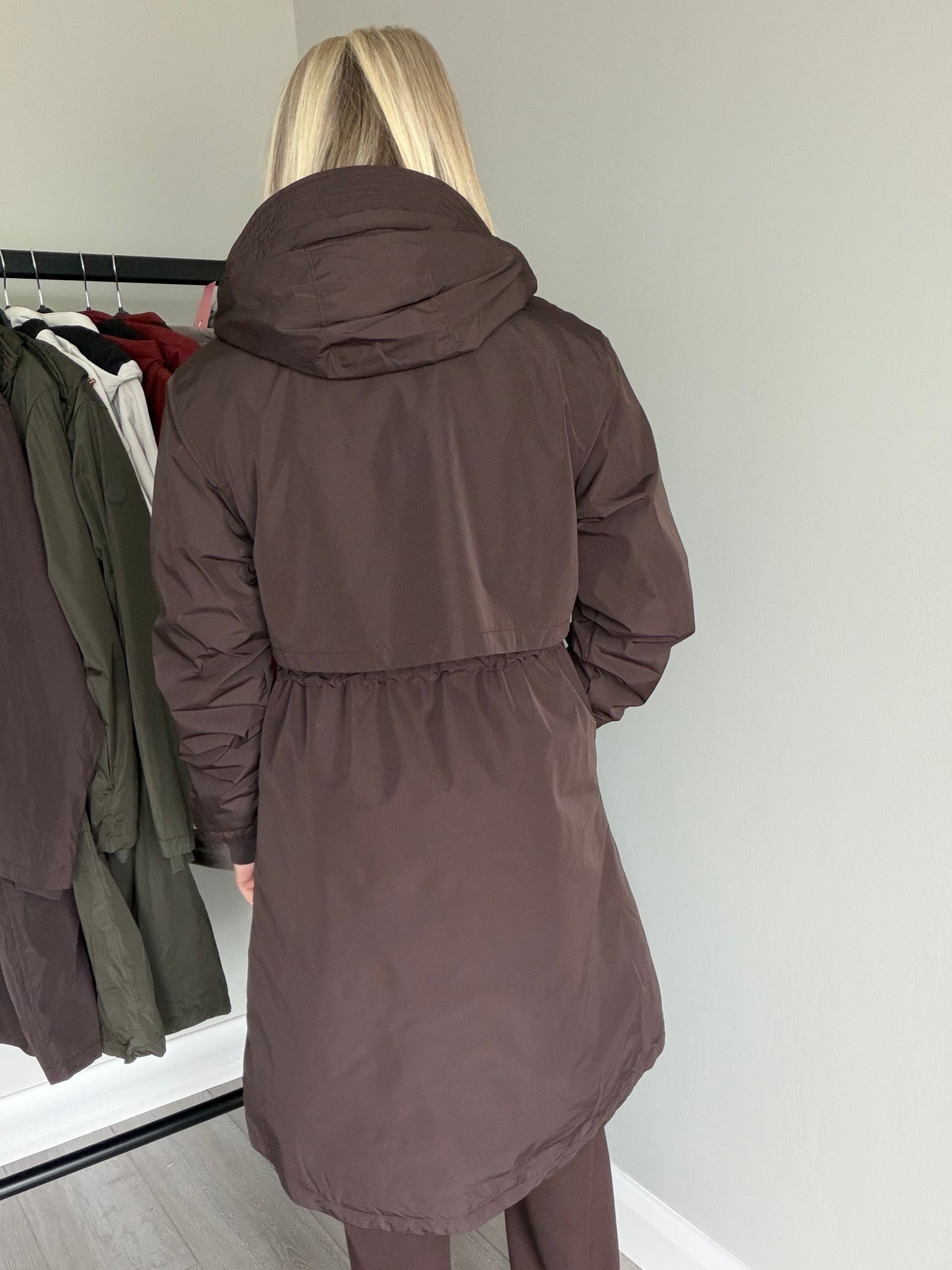 Relax & Renew Becca Chocolate Water Repellent Coat