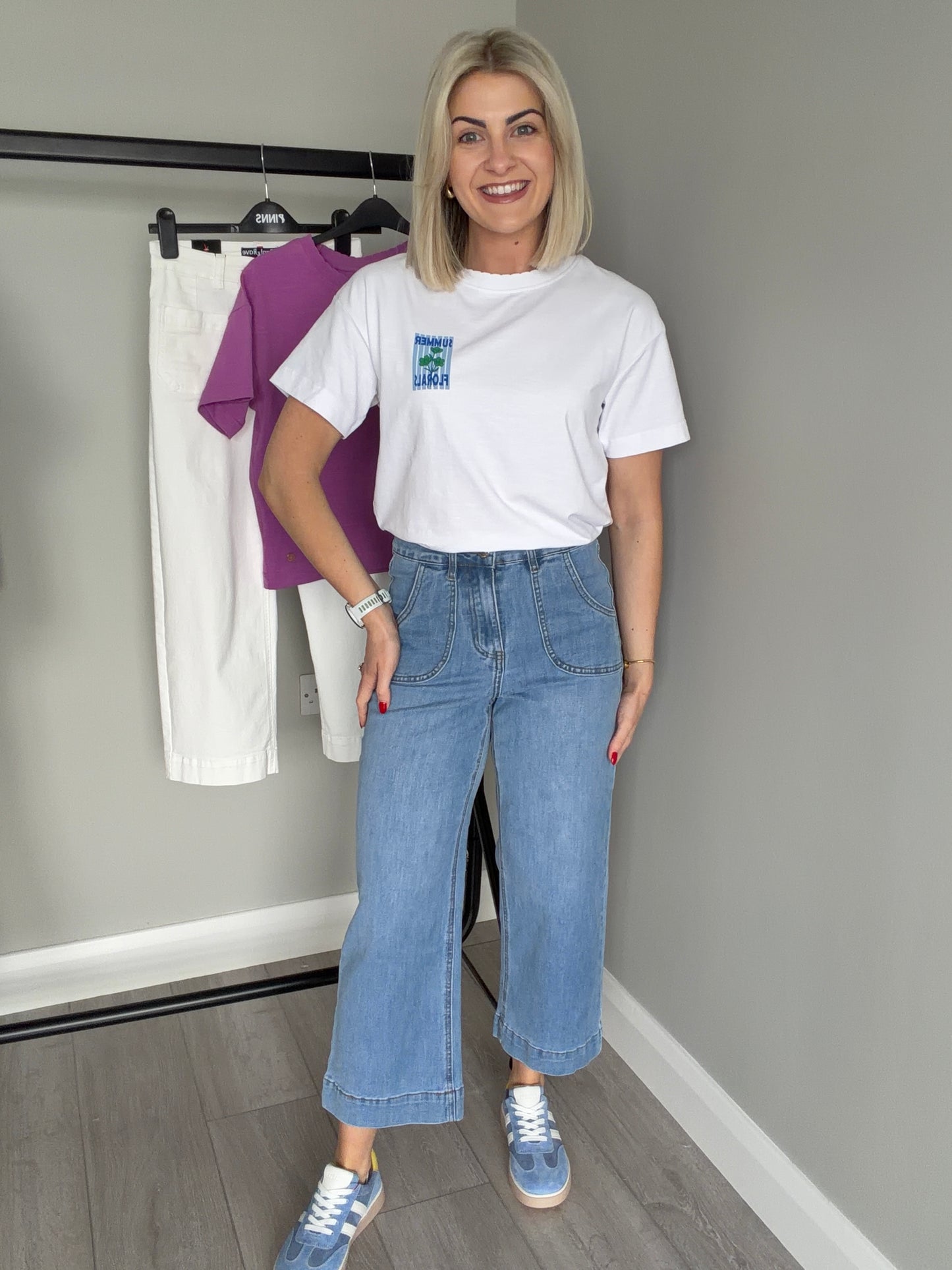 Rant & Rave Etta Light Denim Wide Leg Crop Jean
