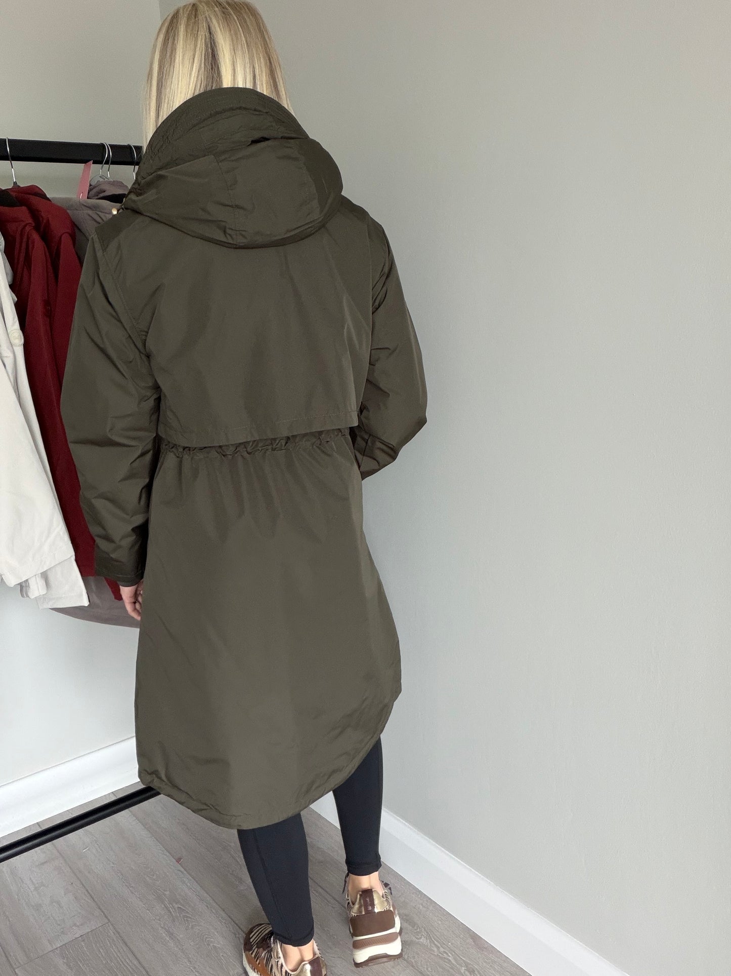 Relax & Renew Becca Khaki Water Repellent Coat
