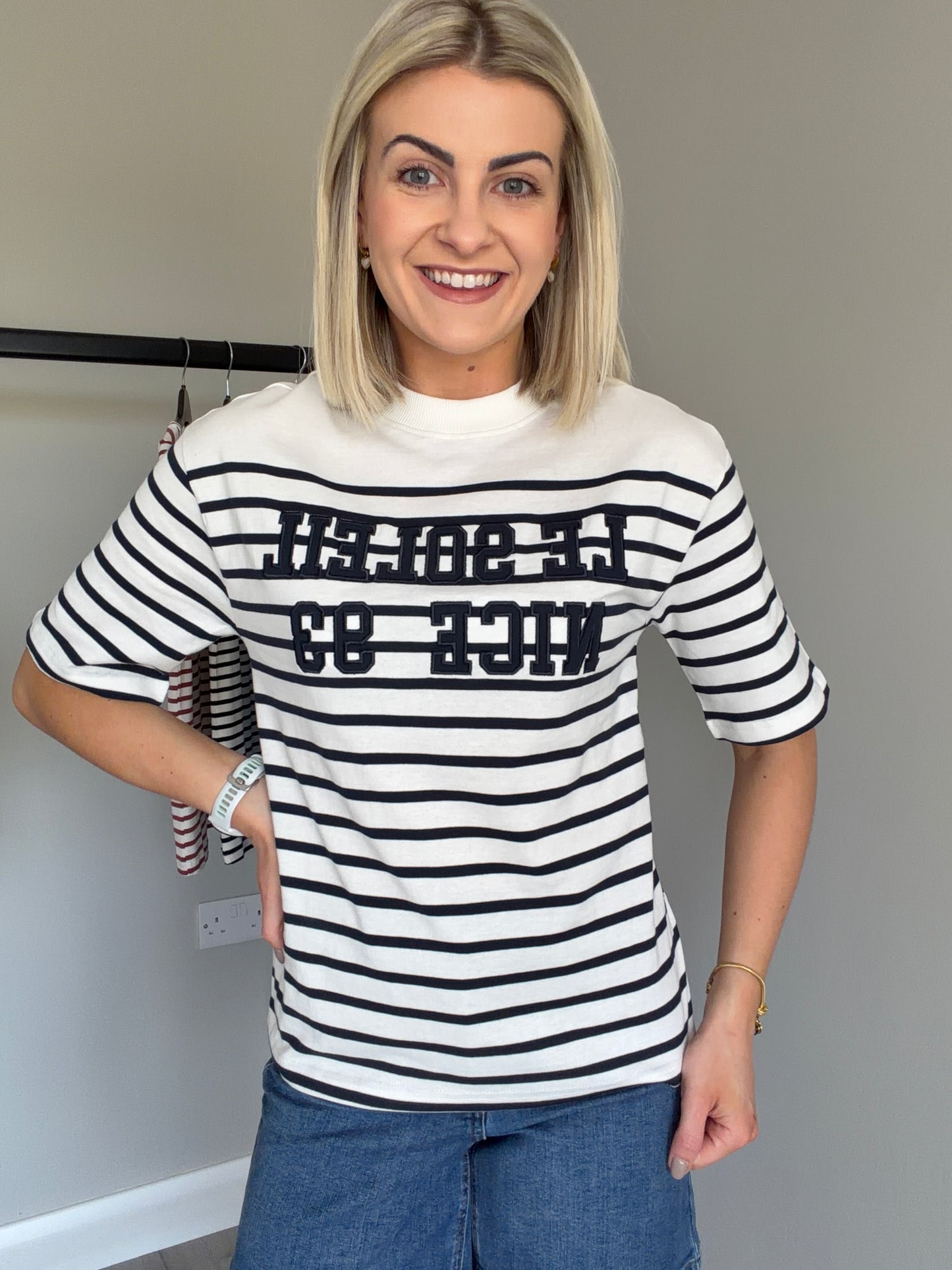 Kaffe KAnolia White/Navy T-Shirt