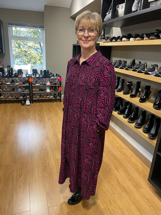 Pink Zebra Print Dress