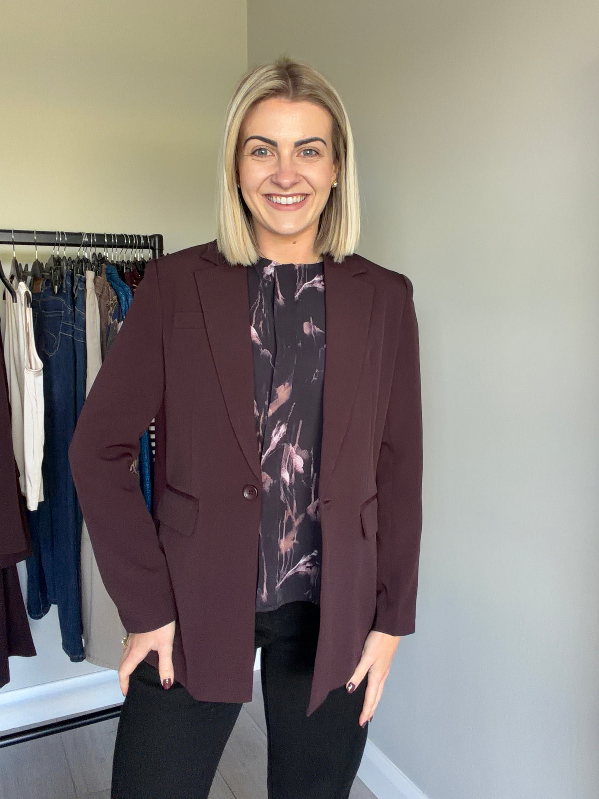 Rant & Rave Tabitha Aubergine Blazer