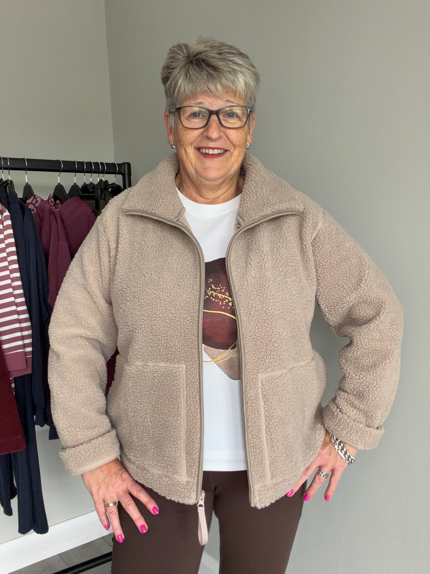 Taupe Zip Fleece